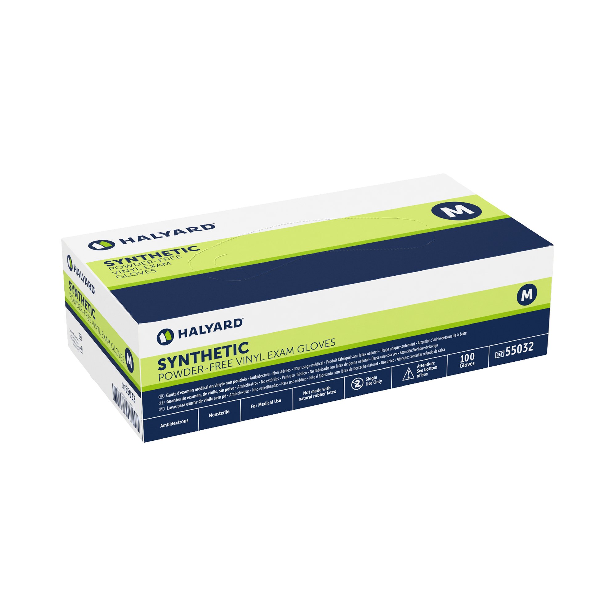 Halyard™ Vinyl Exam Glove, Medium, Clear - Image 3