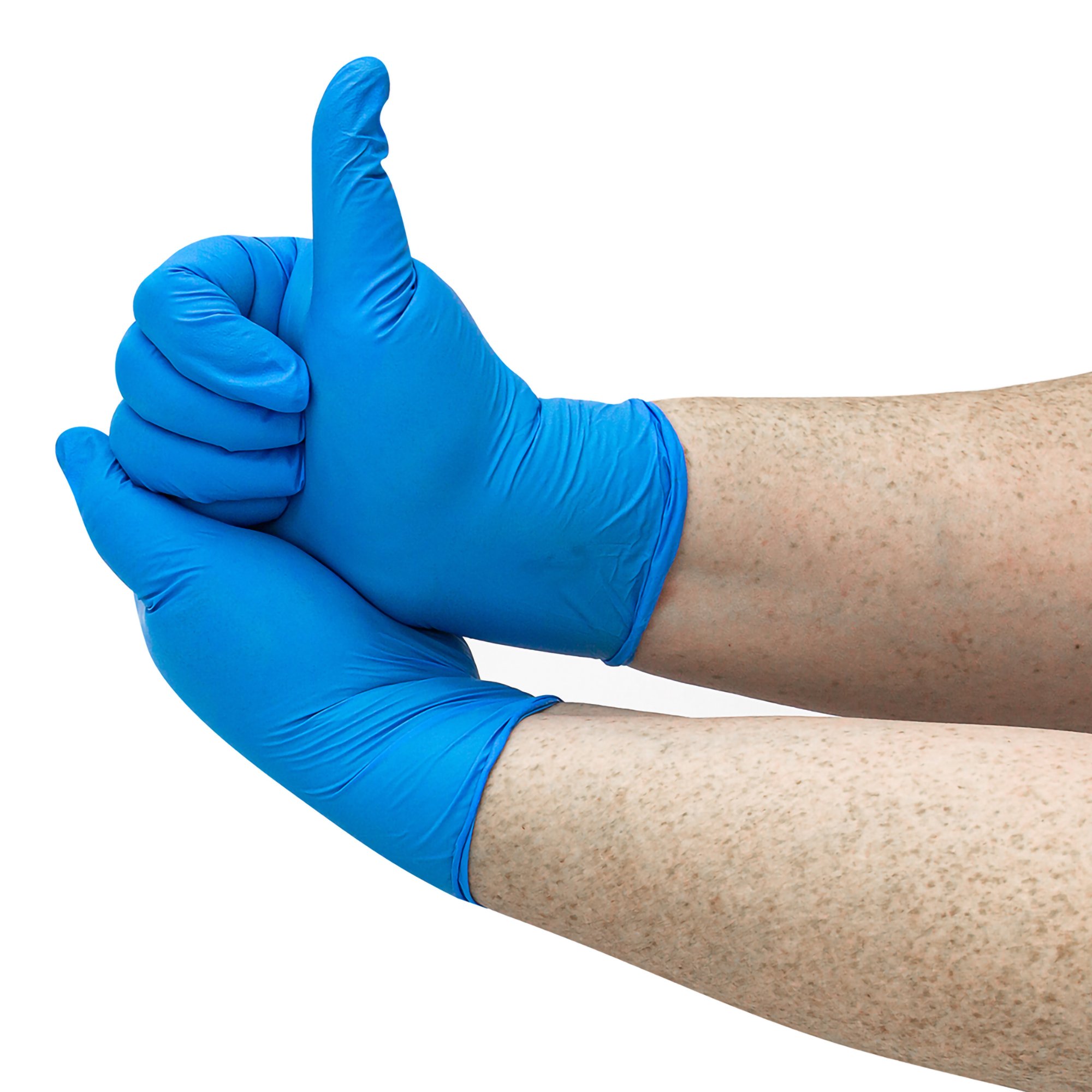 Huayuan Nitrile Exam Glove, Small, Blue - Image 2
