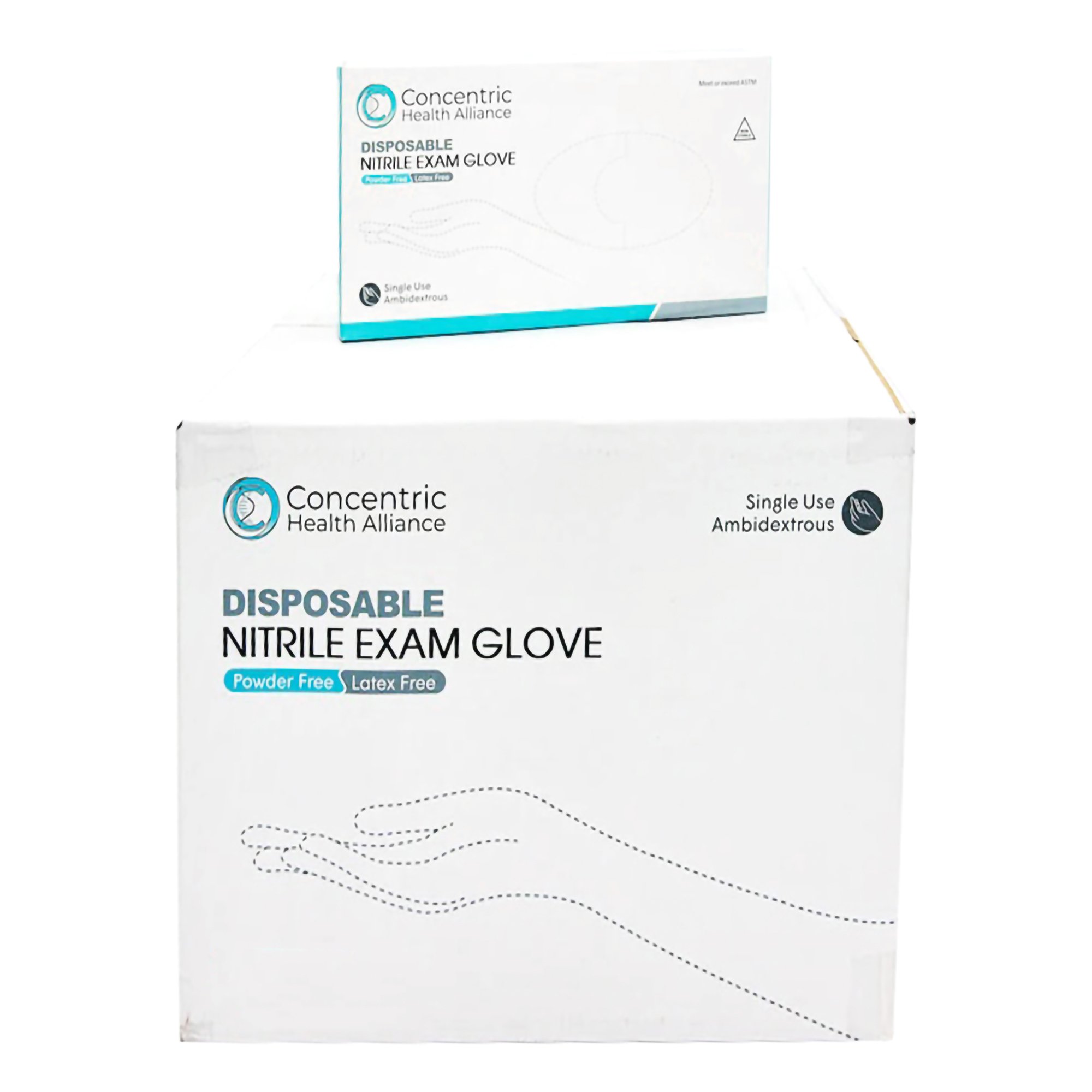 Huayuan Nitrile Exam Glove, Small, Blue - Image 3