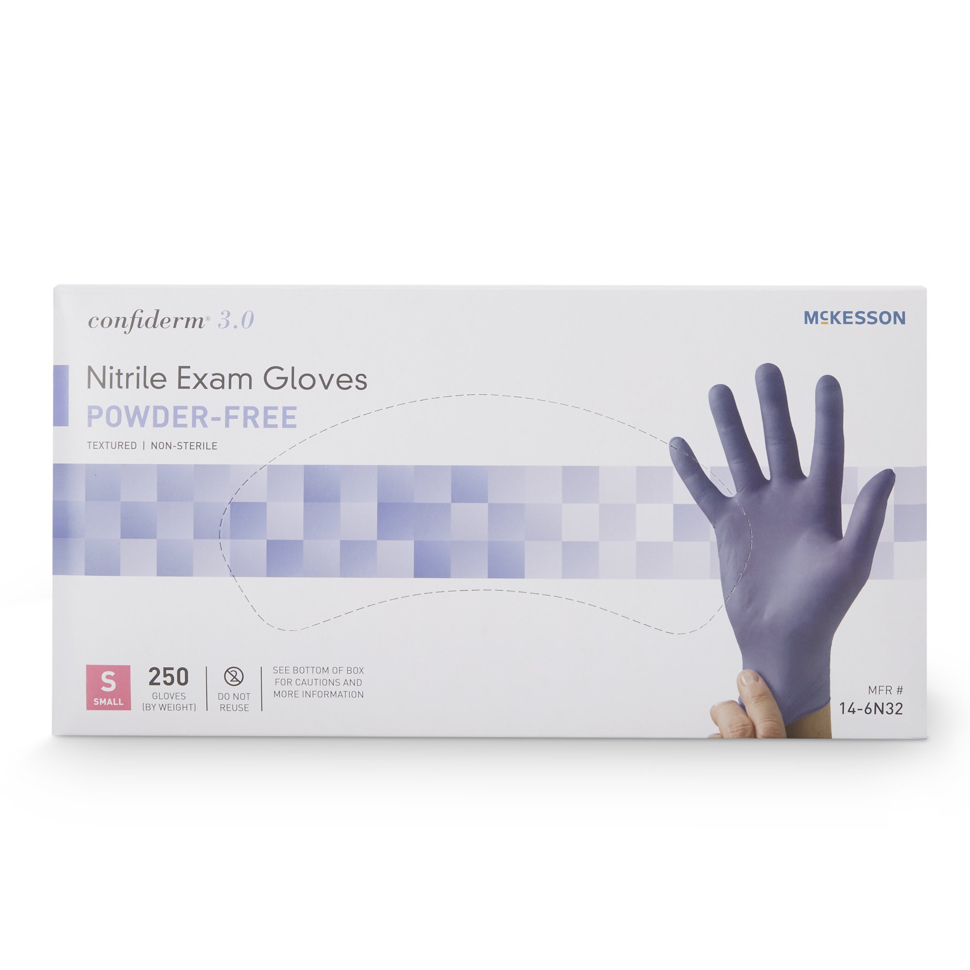 McKesson Confiderm® 3.0 Nitrile Exam Glove, Small, Blue - Image 6