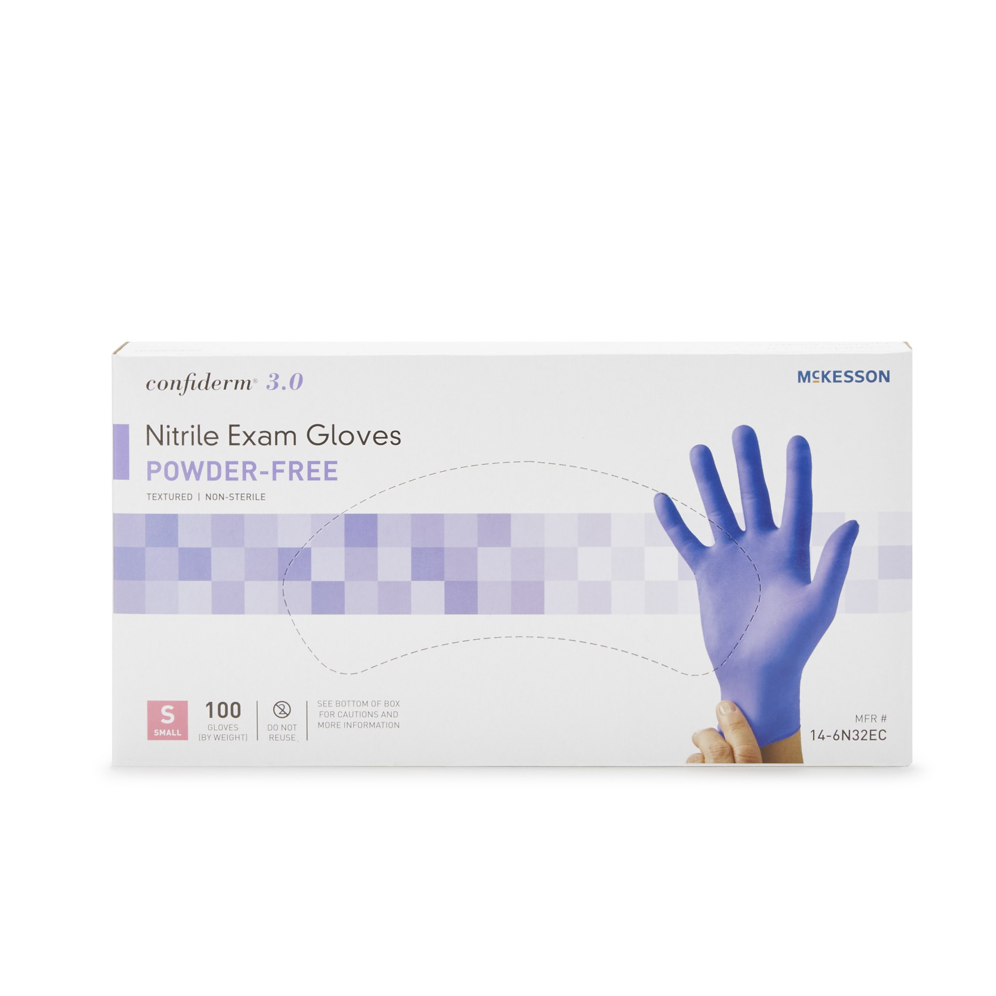 McKesson Confiderm® 3.0 Nitrile Exam Glove, Small, Blue - Image 6