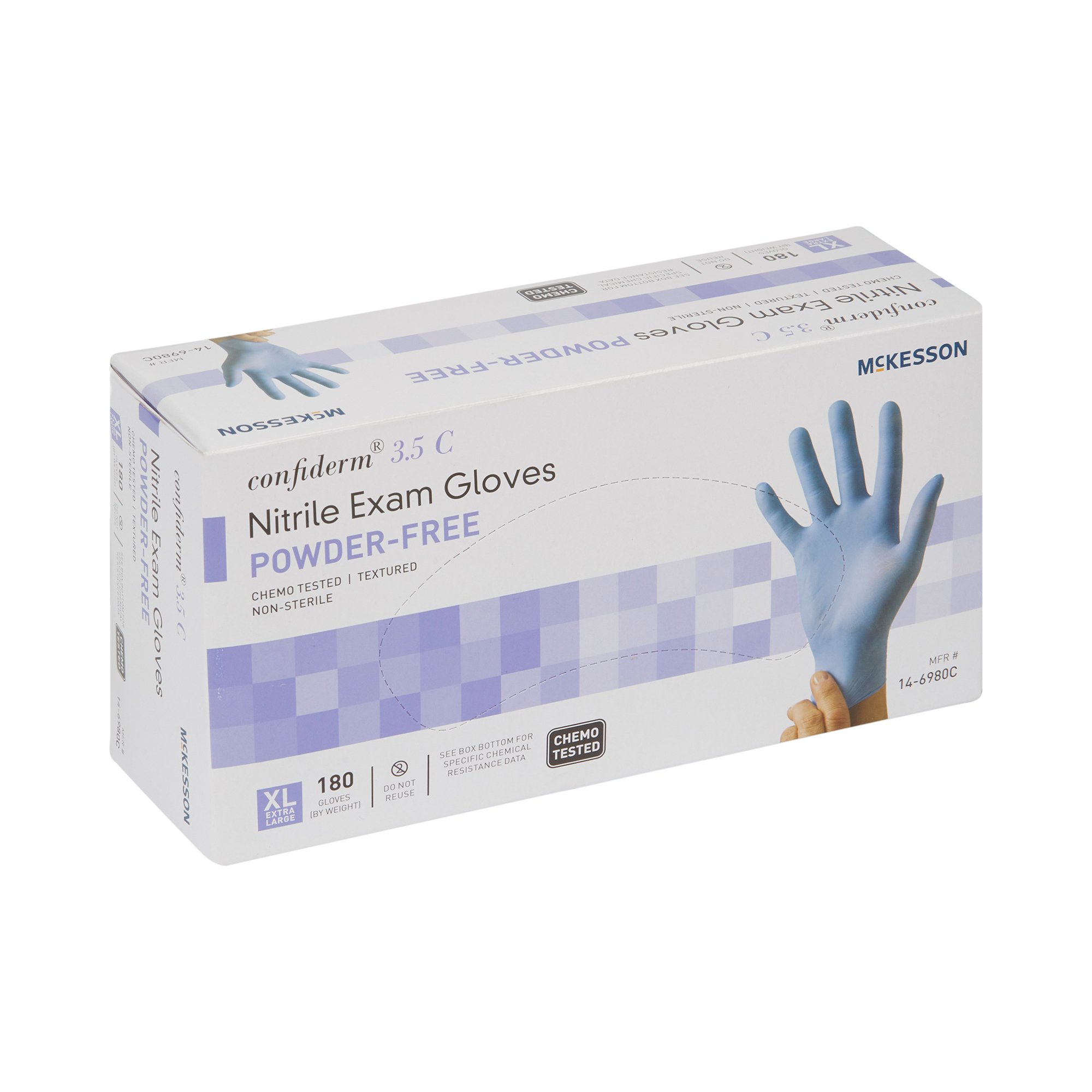 McKesson Confiderm® 3.5C Nitrile Exam Glove, Extra Large, Blue - Image 8