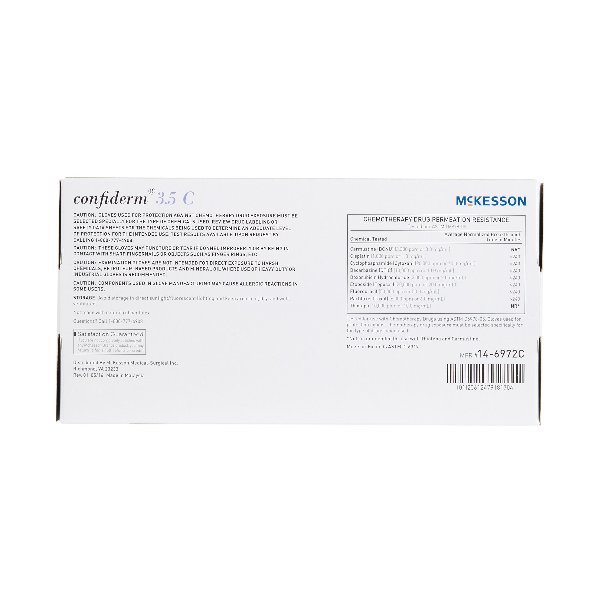McKesson Confiderm® 3.5C Nitrile Exam Glove, Extra Small, Blue - Image 7