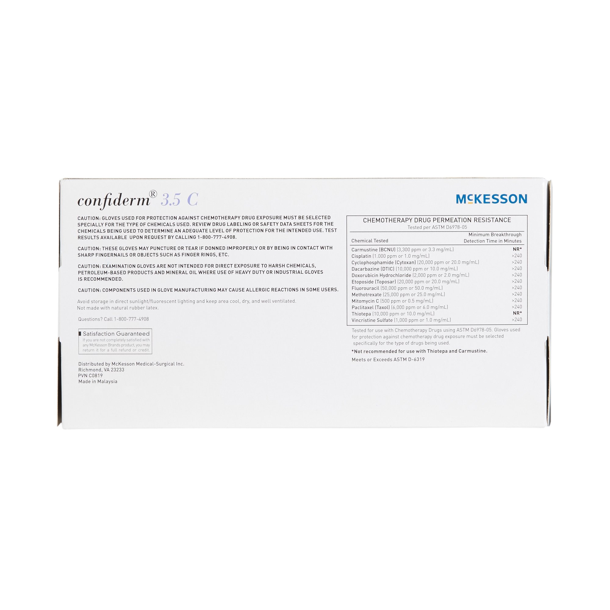 McKesson Confiderm® 3.5C Nitrile Exam Glove, Large, Blue - Image 7