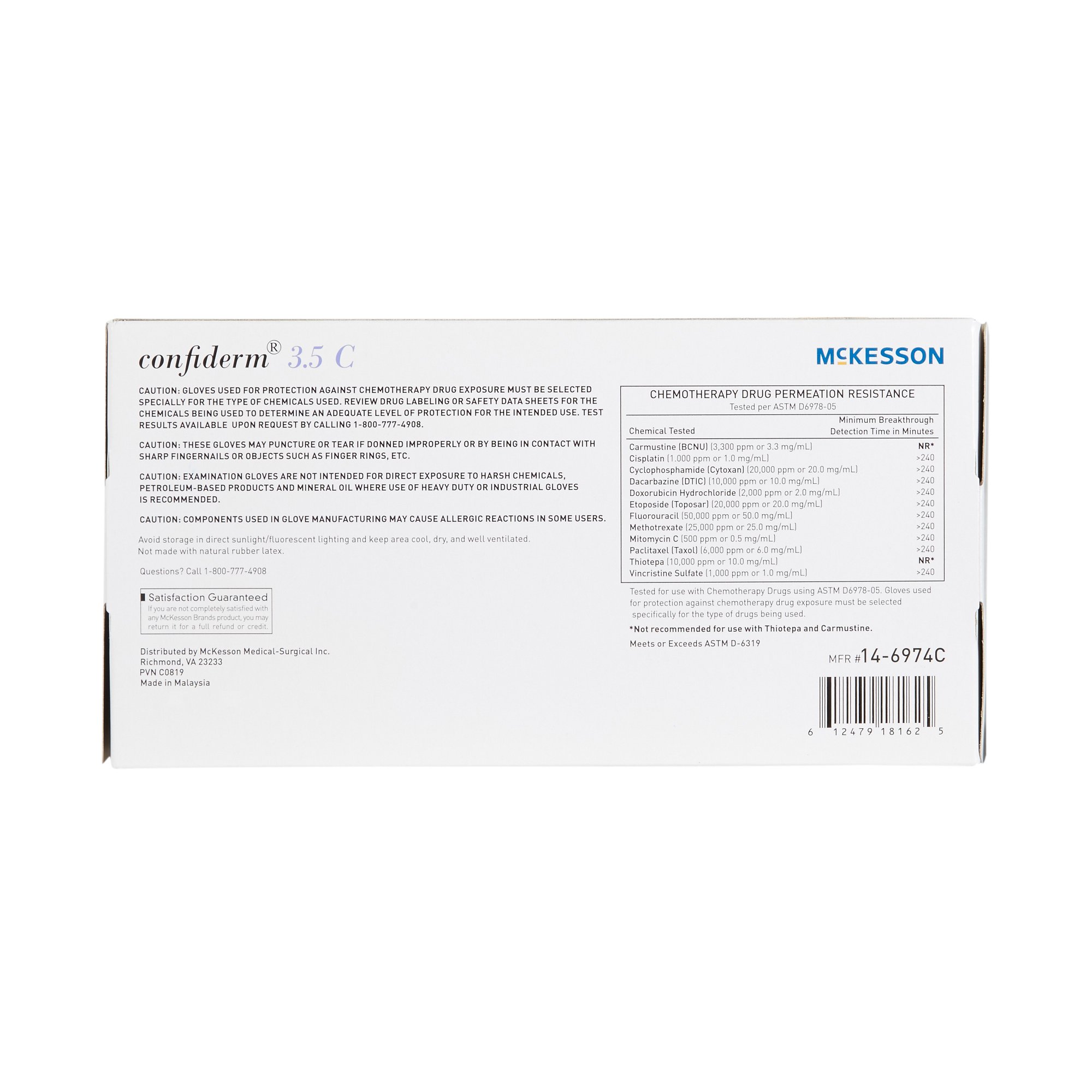 McKesson Confiderm® 3.5C Nitrile Exam Glove, Small, Blue - Image 7