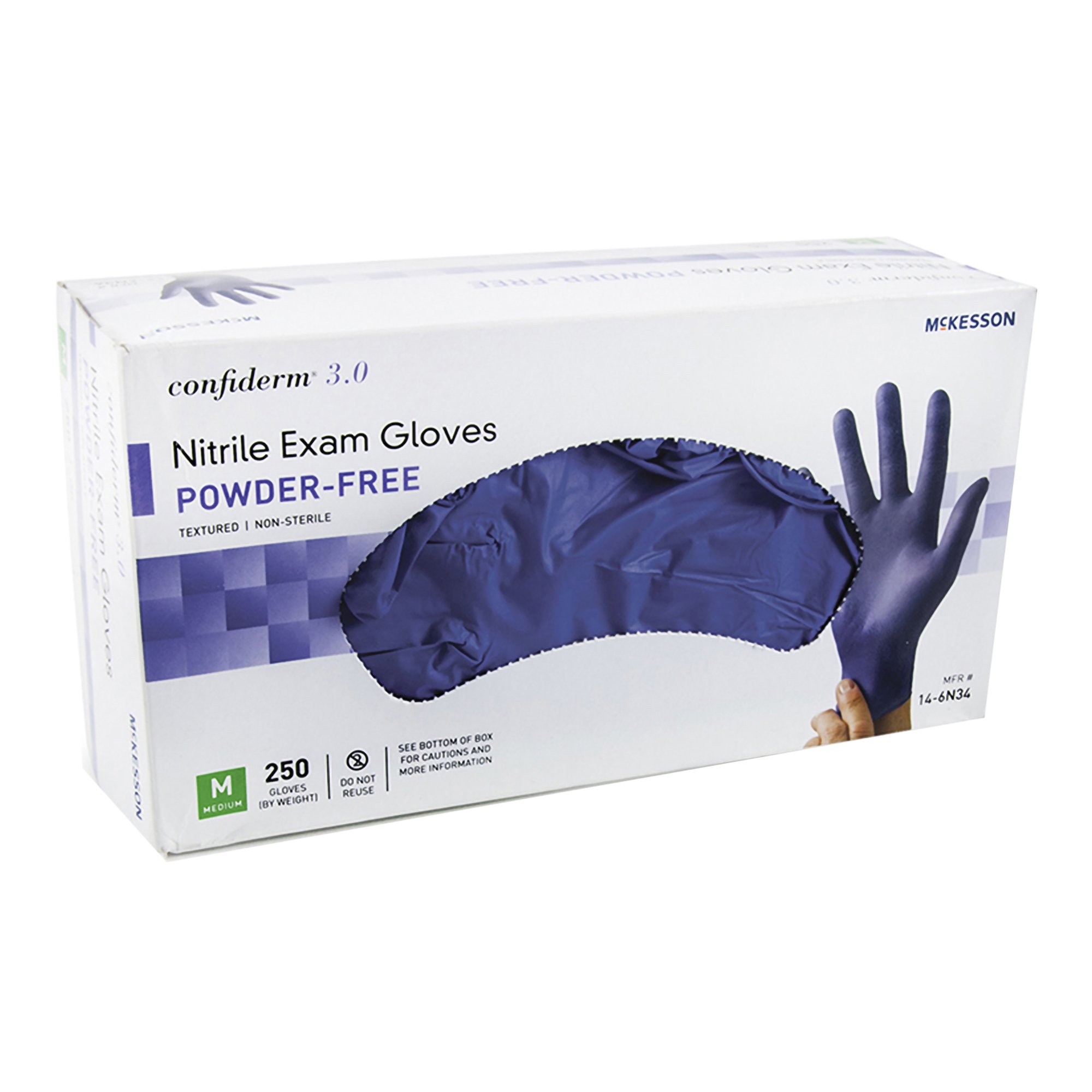 McKesson Confiderm® 4.5C Nitrile Exam Glove, Medium, Blue - Image 6