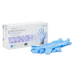 McKesson Confiderm® 6.5CX Nitrile Extended Cuff Length Exam Glove, Large, Blue