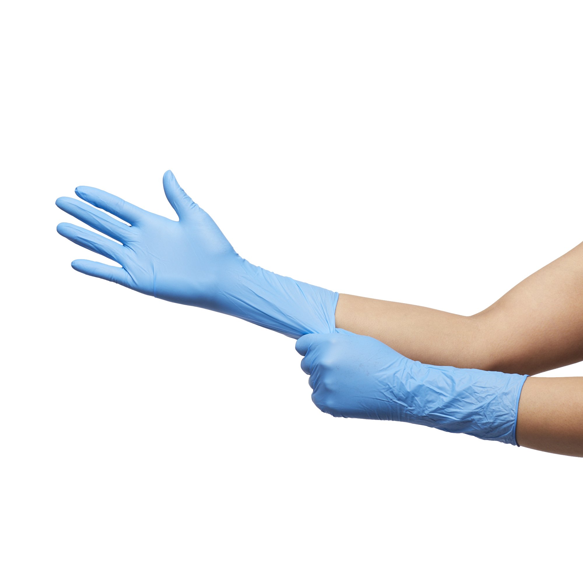McKesson Confiderm® 6.5CX Nitrile Extended Cuff Length Exam Glove, Large, Blue - Image 7