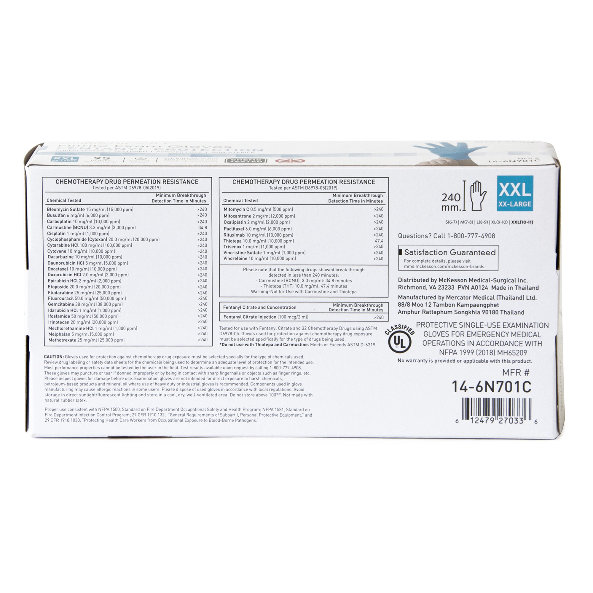 McKesson Confiderm® 6.8C Nitrile Exam Glove, 2X-Large, Blue - Image 2