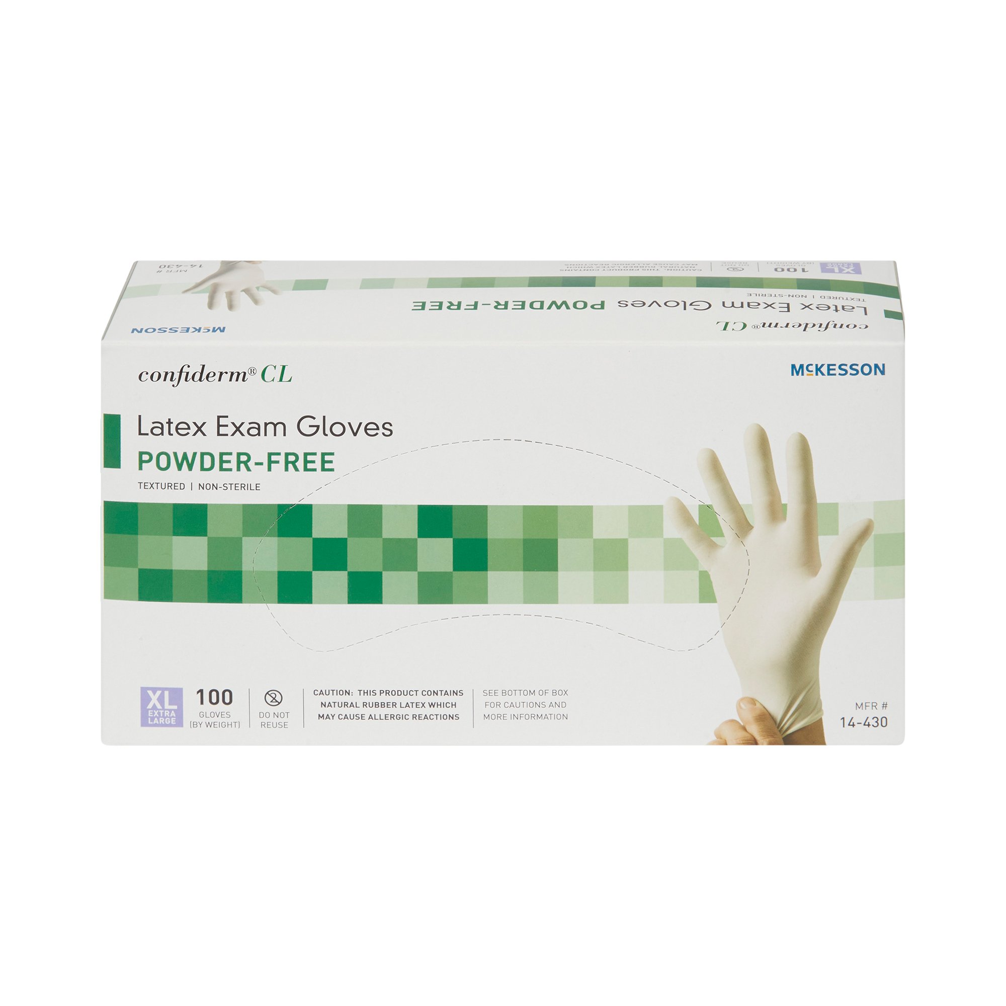 McKesson Confiderm® CL Latex Exam Glove, Extra Large, Ivory - Image 5