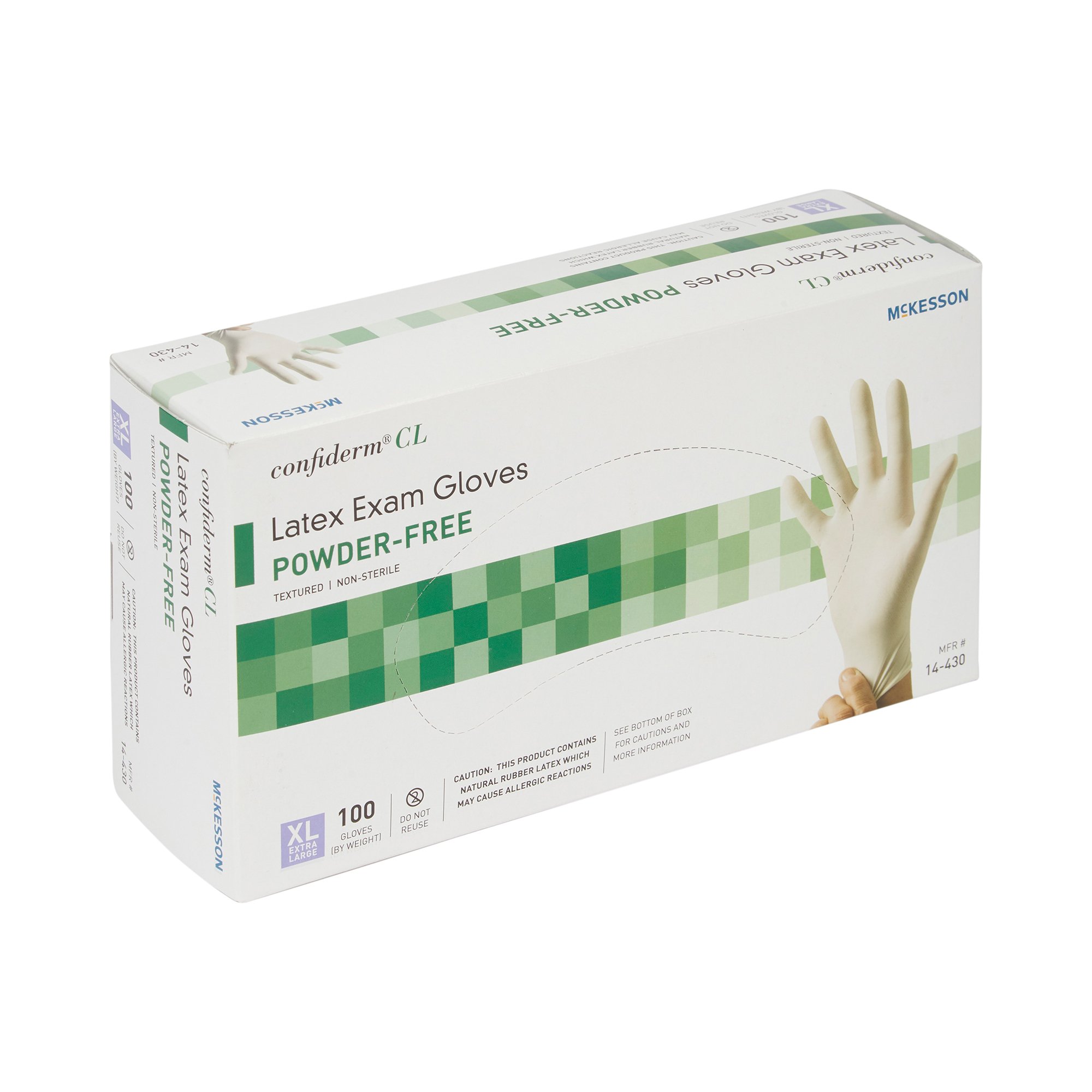 McKesson Confiderm® CL Latex Exam Glove, Extra Large, Ivory - Image 6