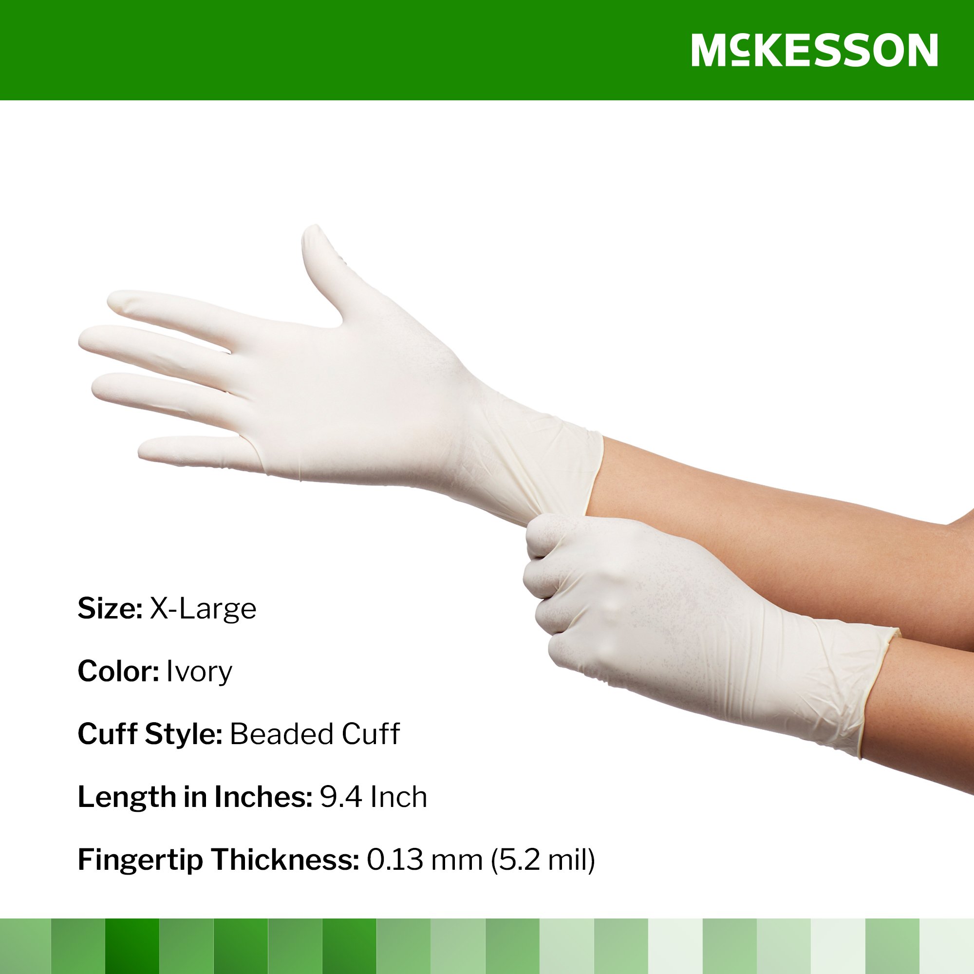 McKesson Confiderm® CL Latex Exam Glove, Extra Large, Ivory - Image 2