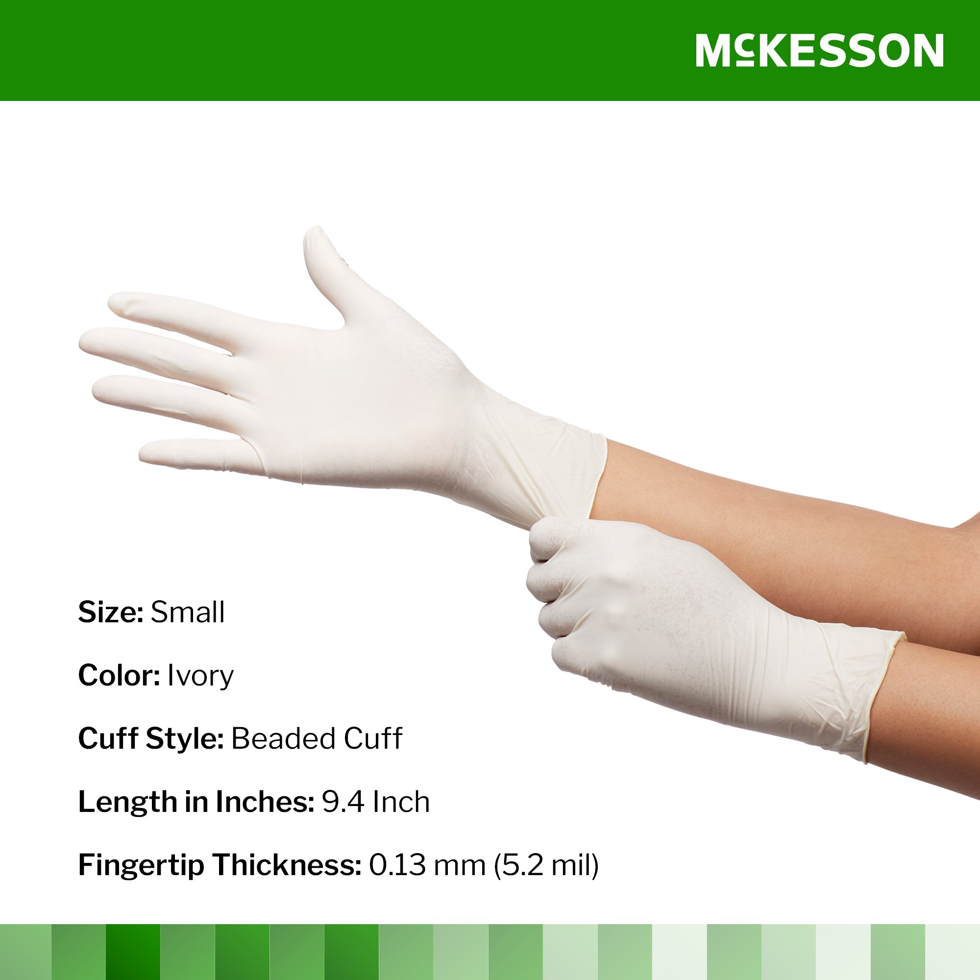 McKesson Confiderm® CL Latex Exam Glove, Small, Ivory - Image 2