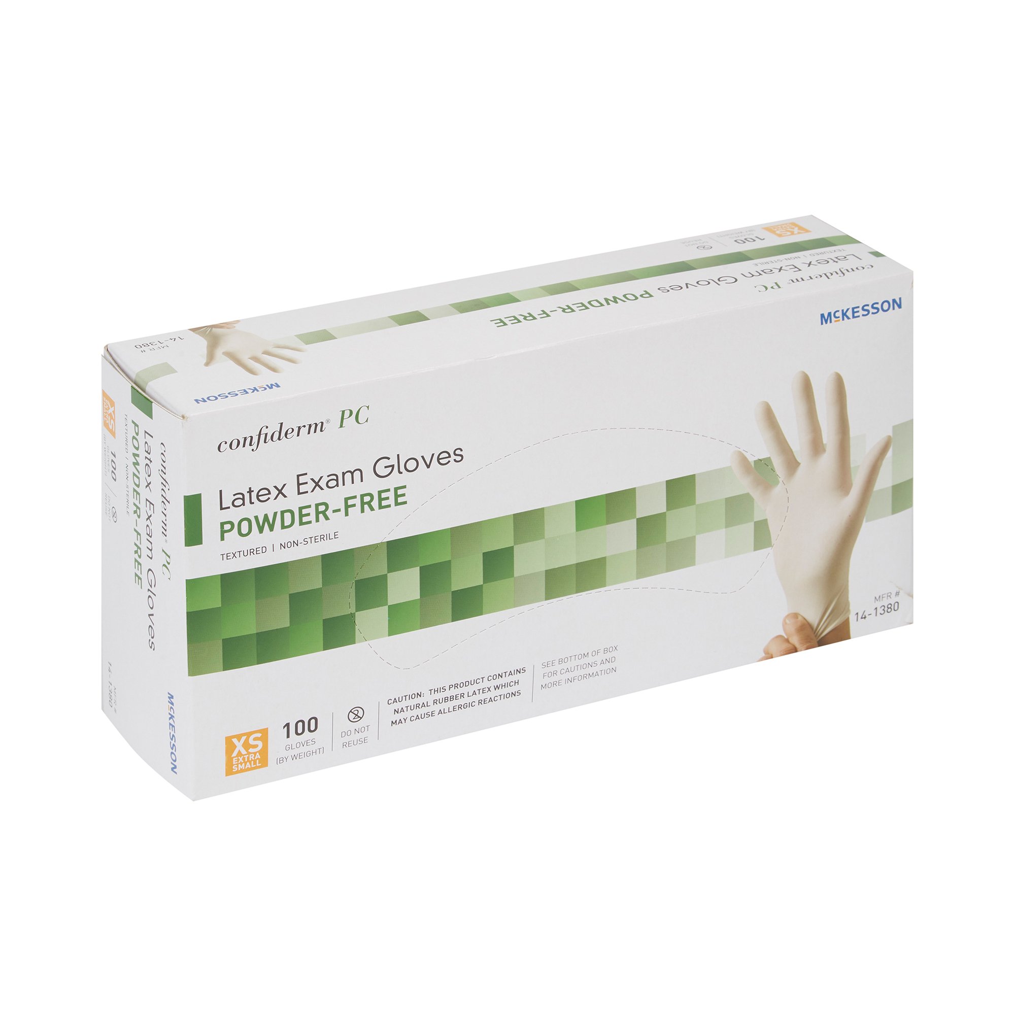 McKesson Confiderm® Latex Exam Glove, Extra Small, Ivory - Image 6