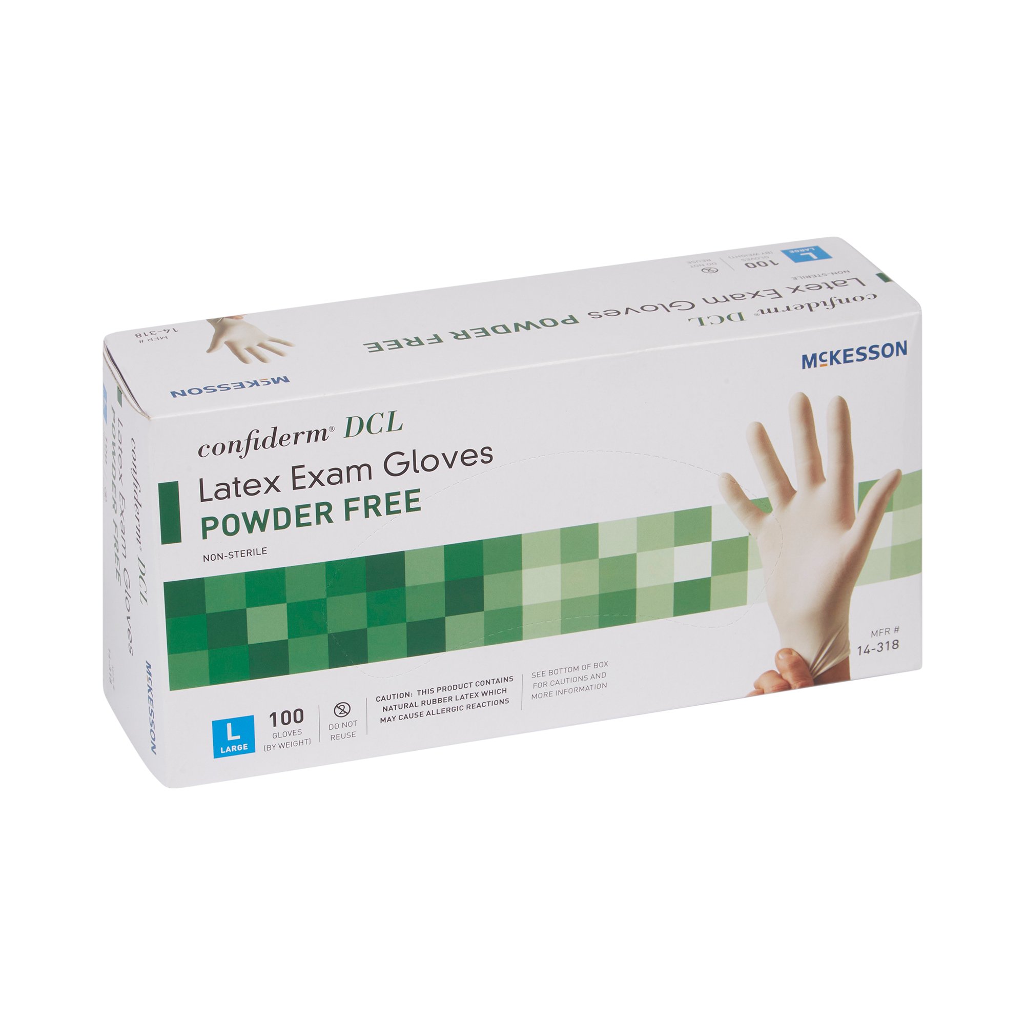McKesson Confiderm® Latex Exam Glove, Large, Ivory - Image 6
