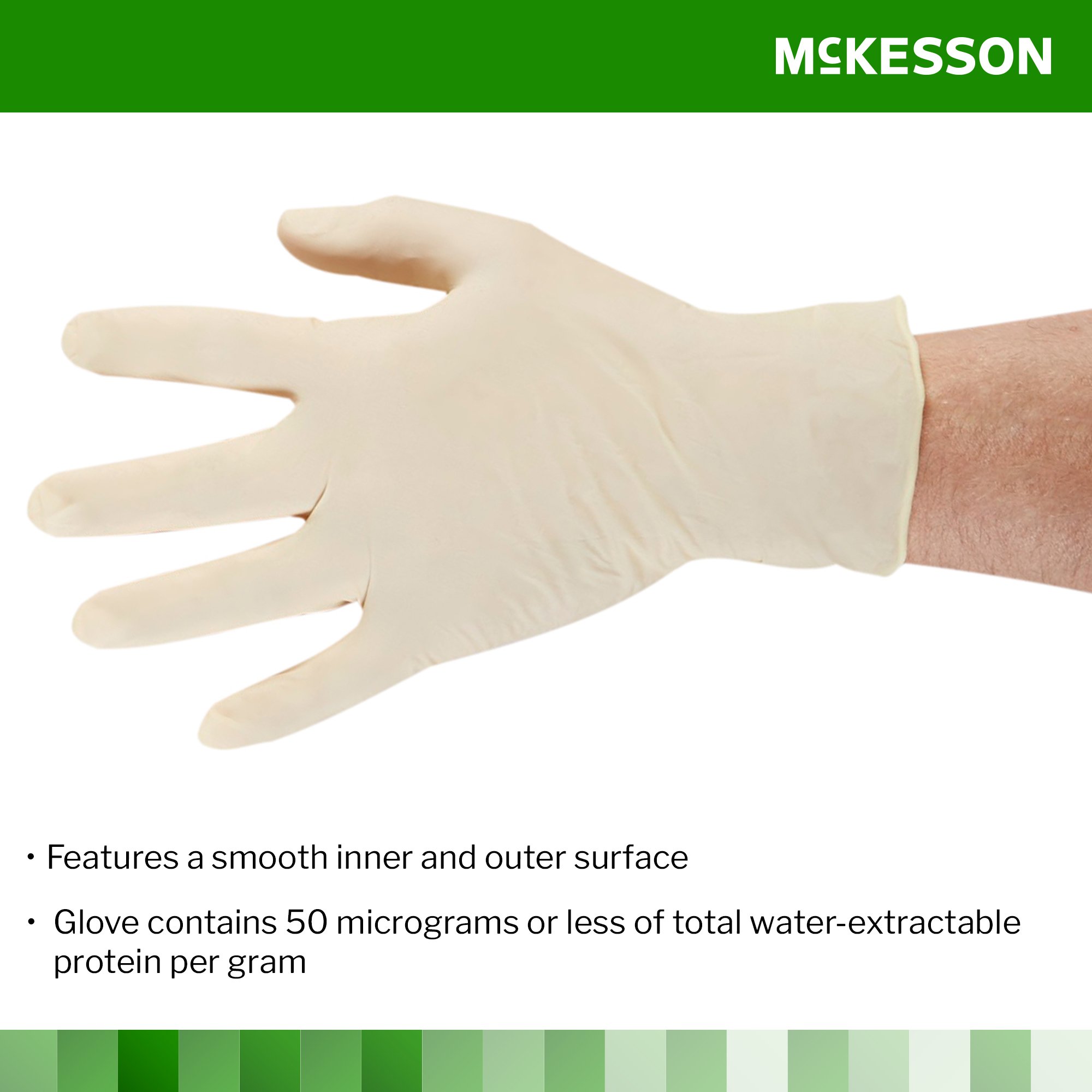McKesson Confiderm® Latex Exam Glove, Medium, Ivory - Image 4