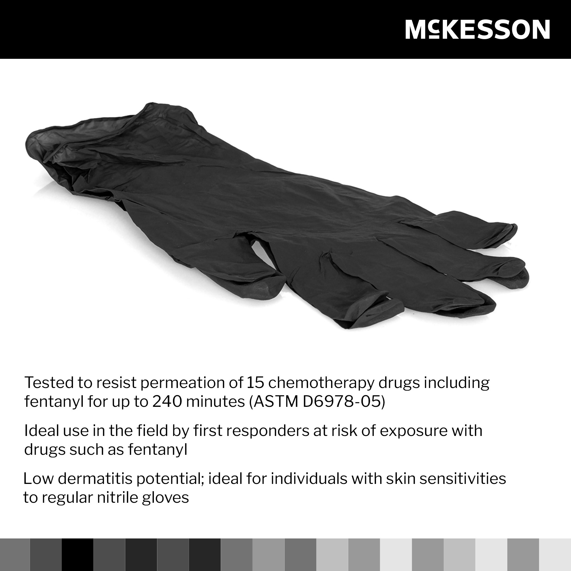 McKesson Confiderm® LDC Nitrile Exam Glove, Extra Large, Black - Image 4