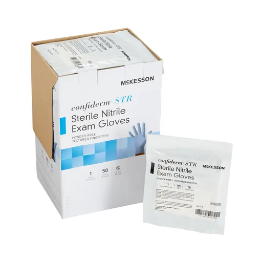 McKesson Confiderm® STR Nitrile Exam Glove, Extra Large, Blue