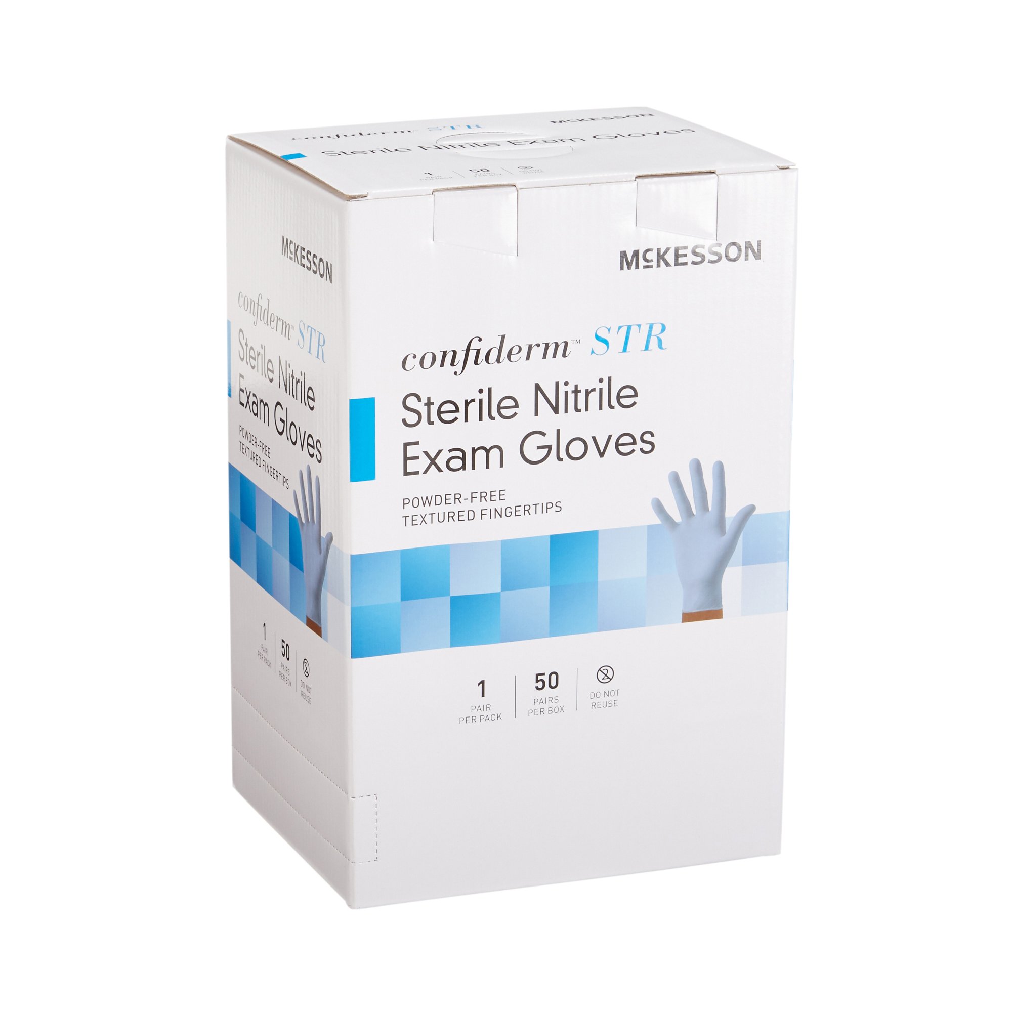 McKesson Confiderm® STR Nitrile Exam Glove, Medium, Blue - Image 6