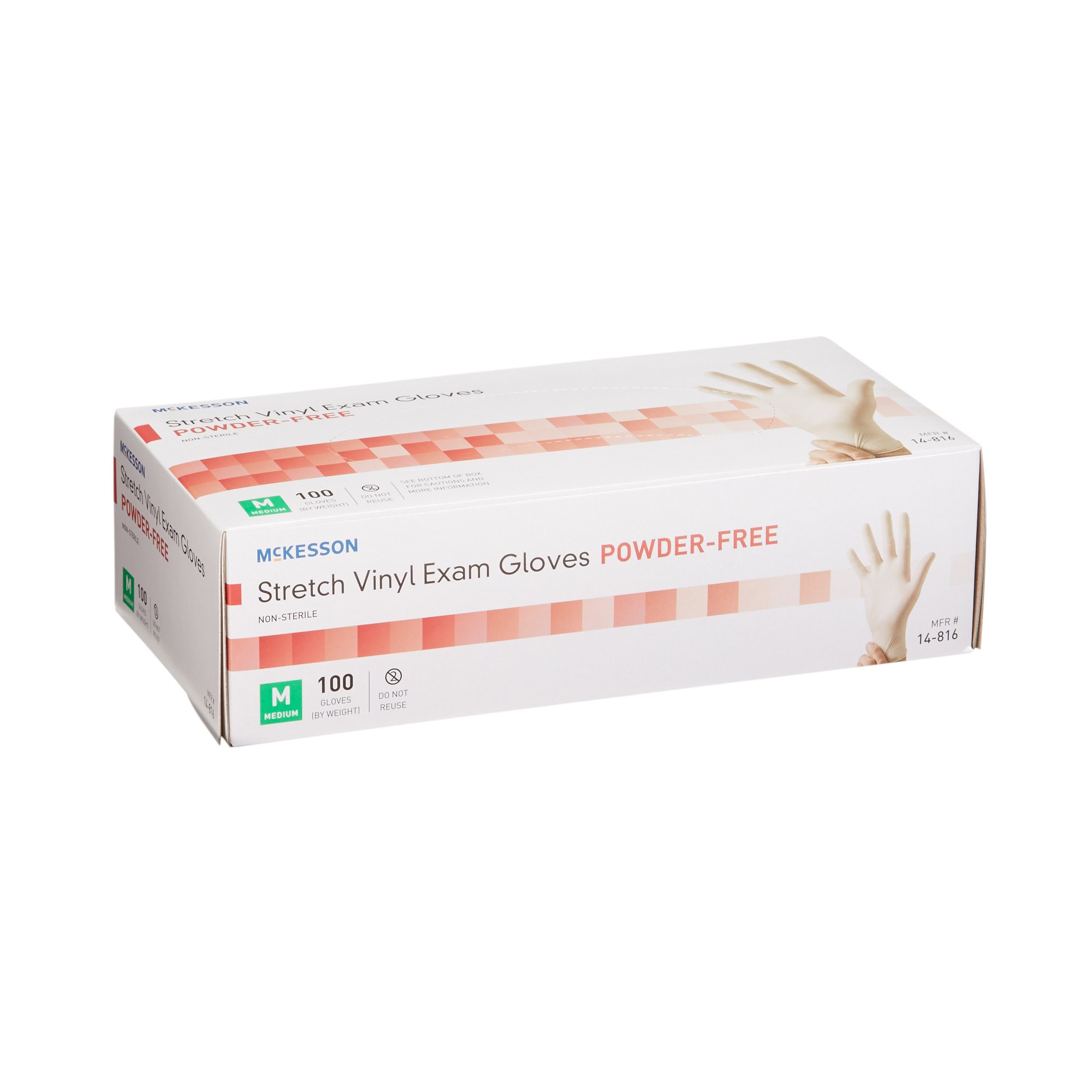 McKesson Stretch Vinyl Exam Glove, Medium, Ivory - Image 6