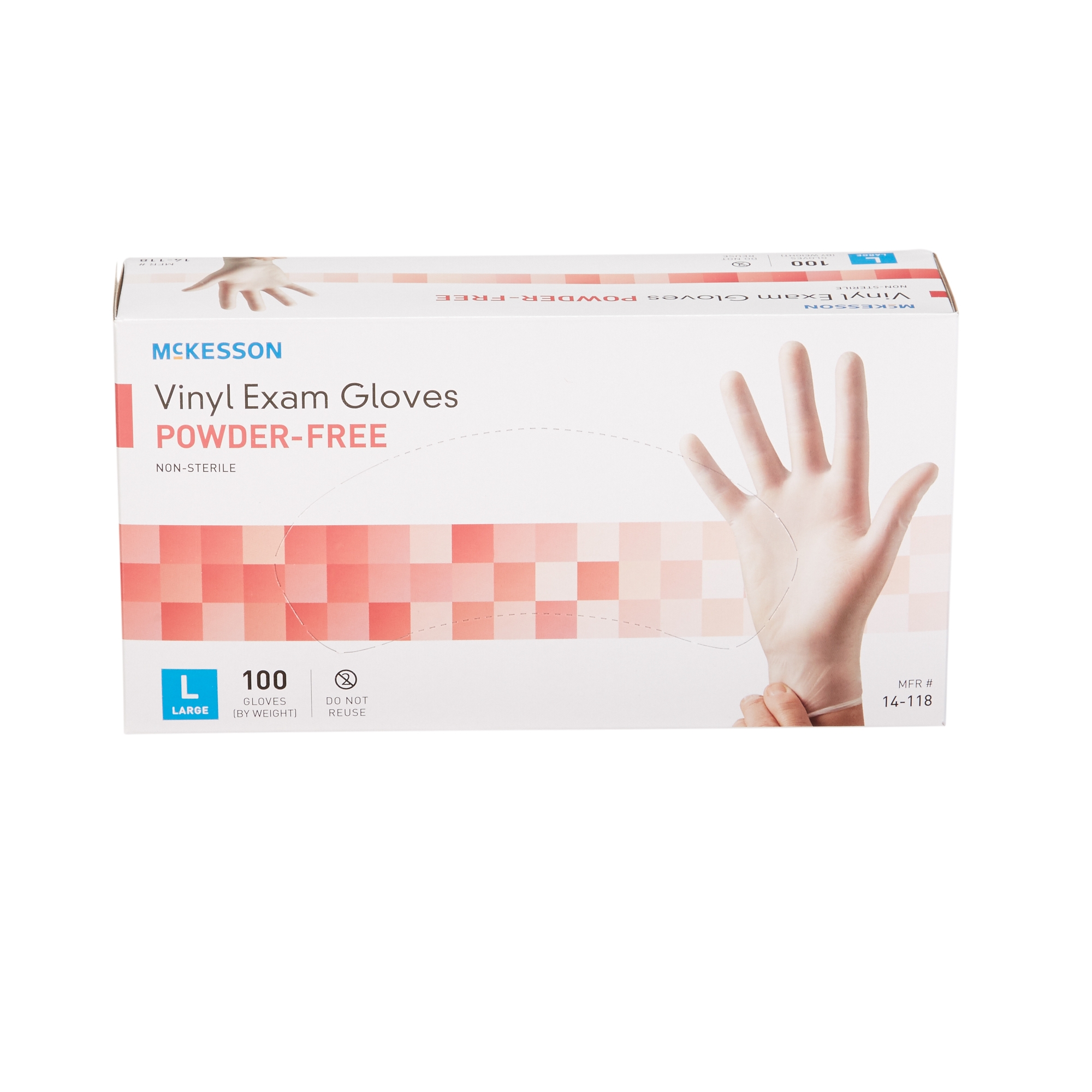 McKesson Vinyl Exam Glove, Large, Clear - Image 5
