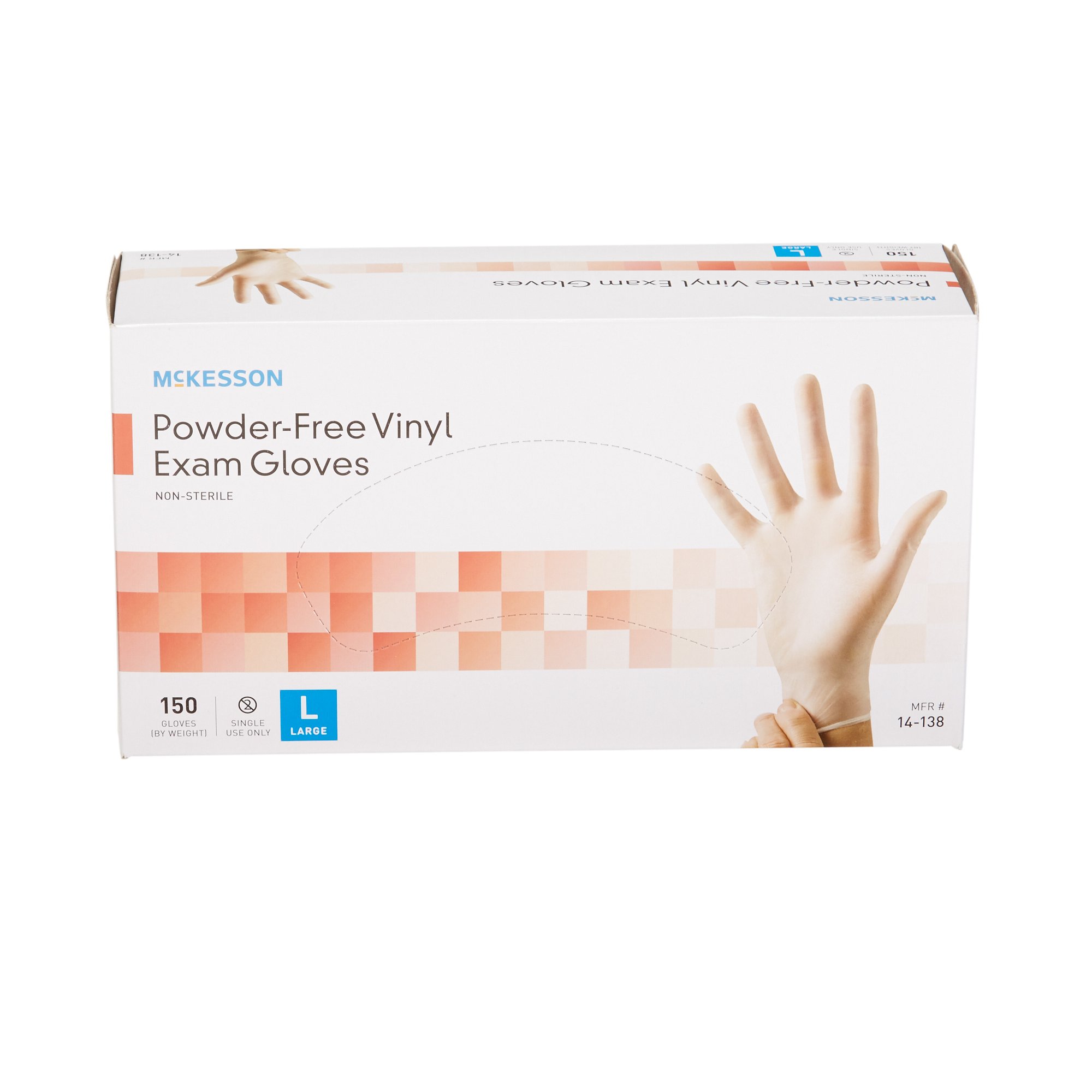 McKesson Vinyl Exam Glove, Large, Clear - Image 5