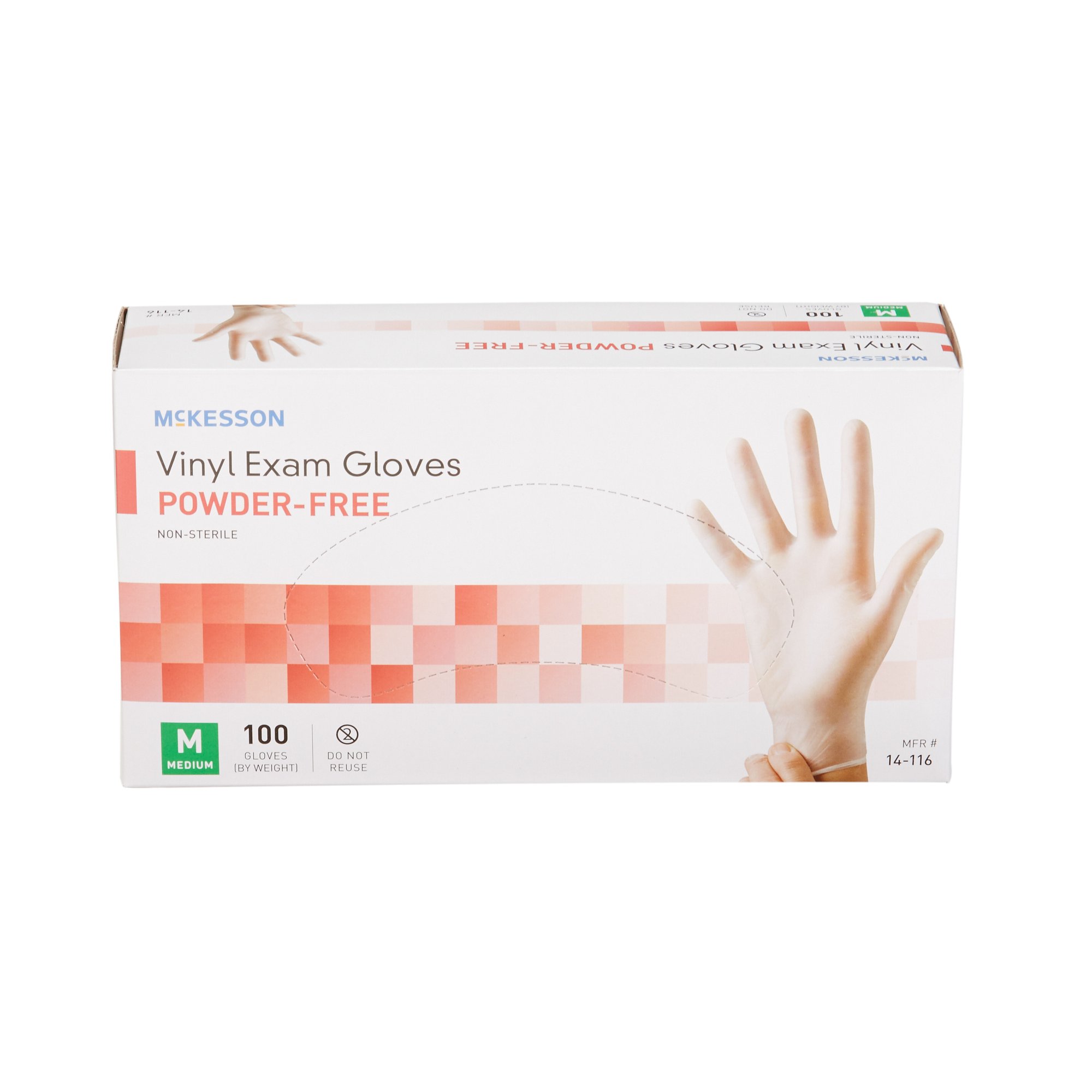 McKesson Vinyl Exam Glove, Medium, Clear - Image 5