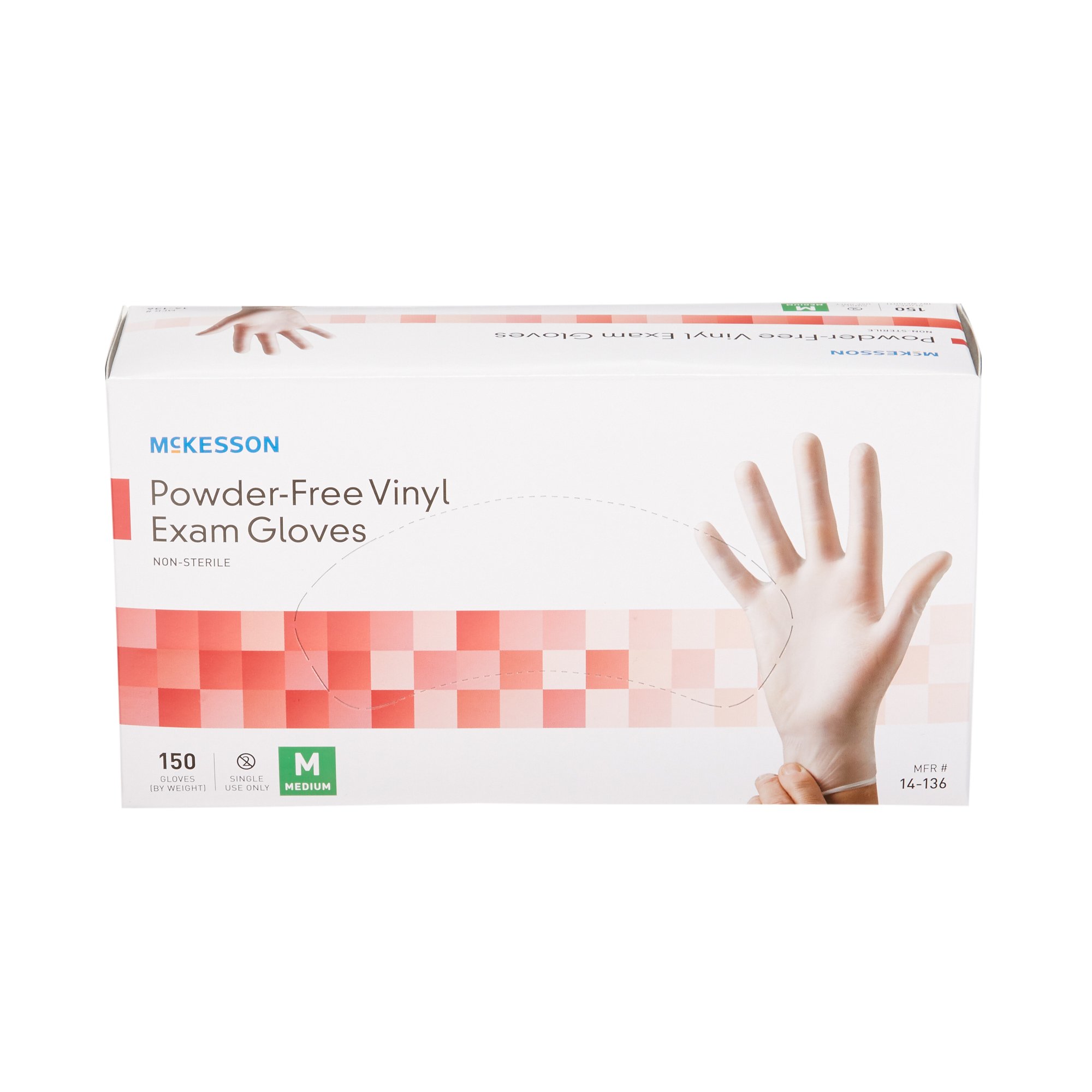 McKesson Vinyl Exam Glove, Medium, Clear - Image 5