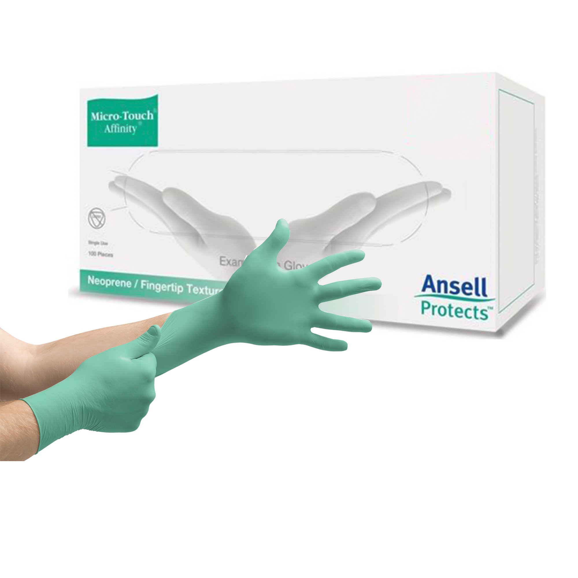 Micro-Touch® Affinity® Polychloroprene Exam Glove, Extra Small, Green