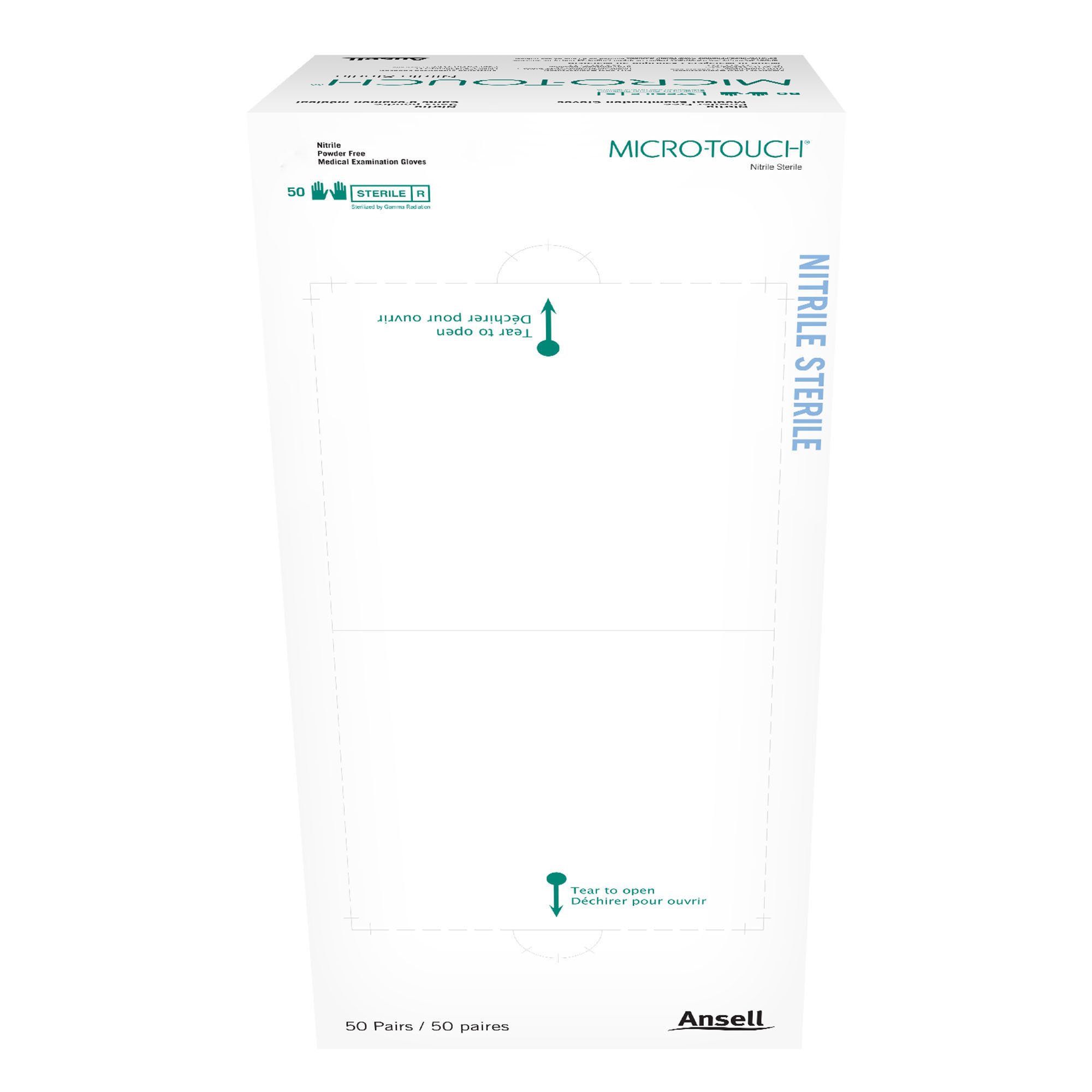 Micro-Touch® Extended Cuff Length Exam Glove, Large, Blue - Image 2