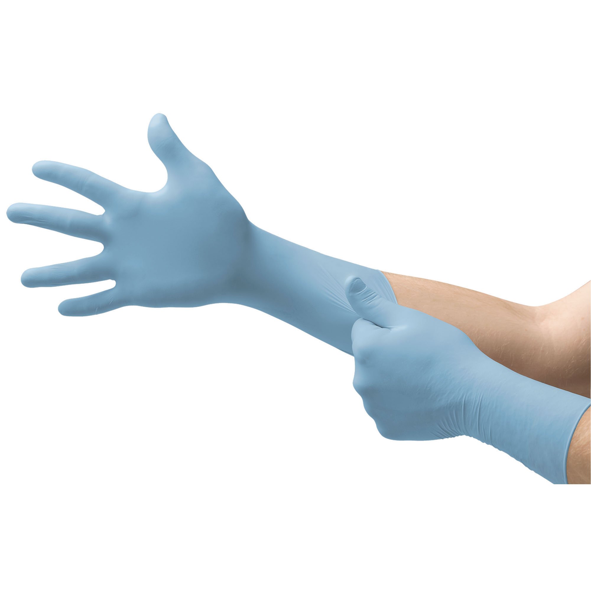 Micro-Touch® Extended Cuff Length Exam Glove, Large, Blue - Image 3
