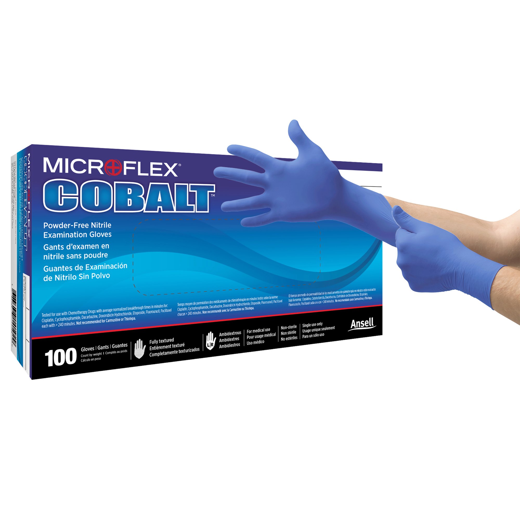 Microflex® Cobalt® Nitrile Exam Glove, Large, Blue