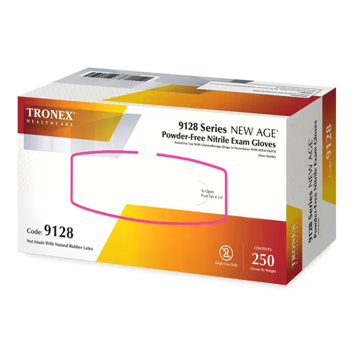 New Age® 9128 Series Nitrile Exam Glove, Large, Violet-Blue