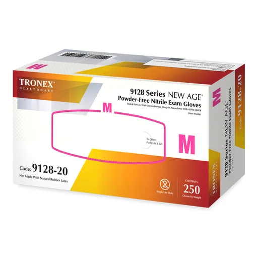 New Age® 9128 Series Nitrile Exam Glove, Medium, Violet-Blue