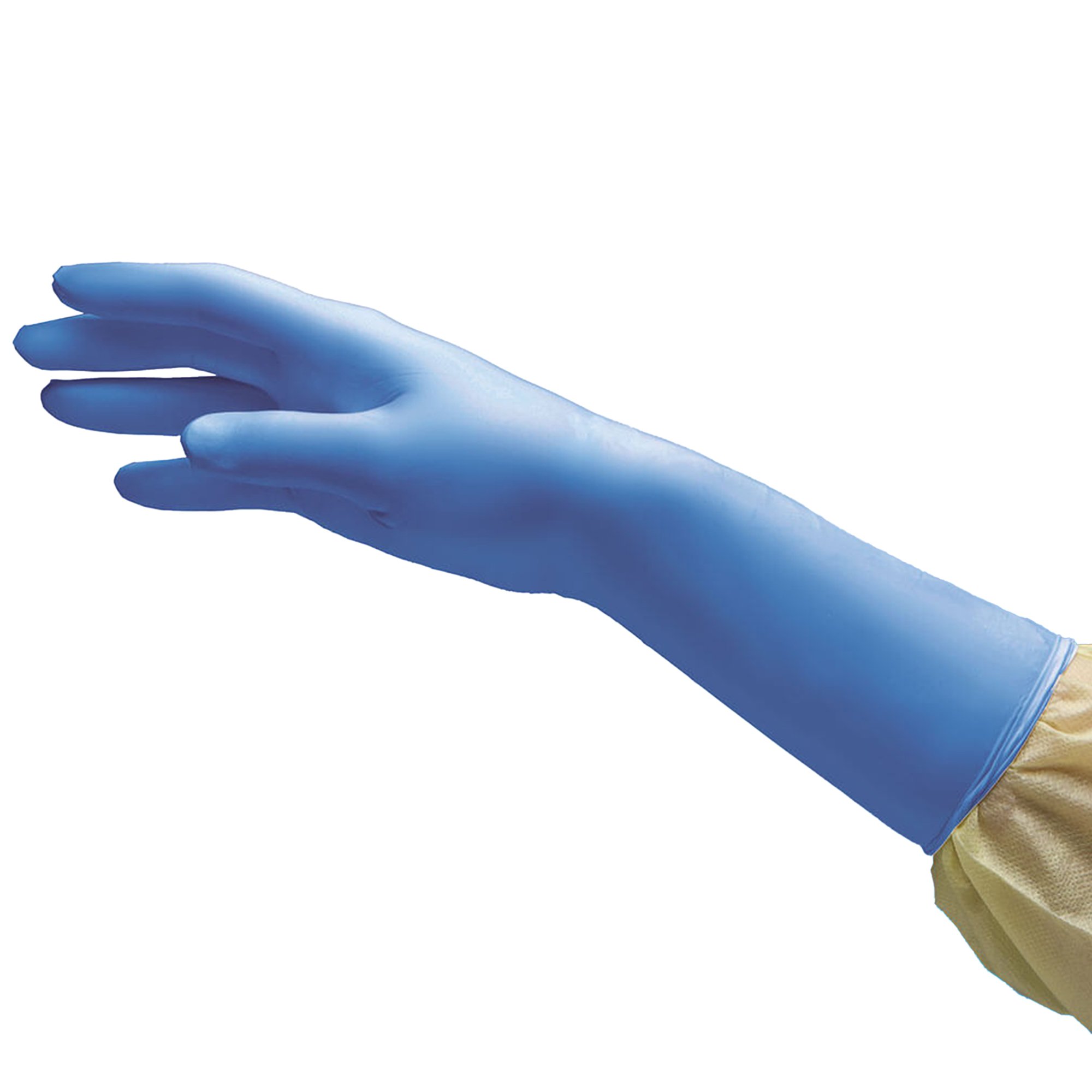 NitriDerm® EC Nitrile Extended Cuff Length Exam Glove, Small, Blue - Image 3