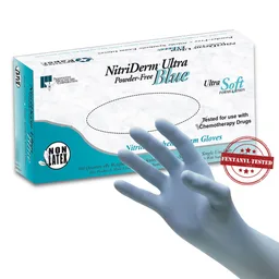 NitriDerm® Ultra Blue Exam Glove, Large, Light Blue