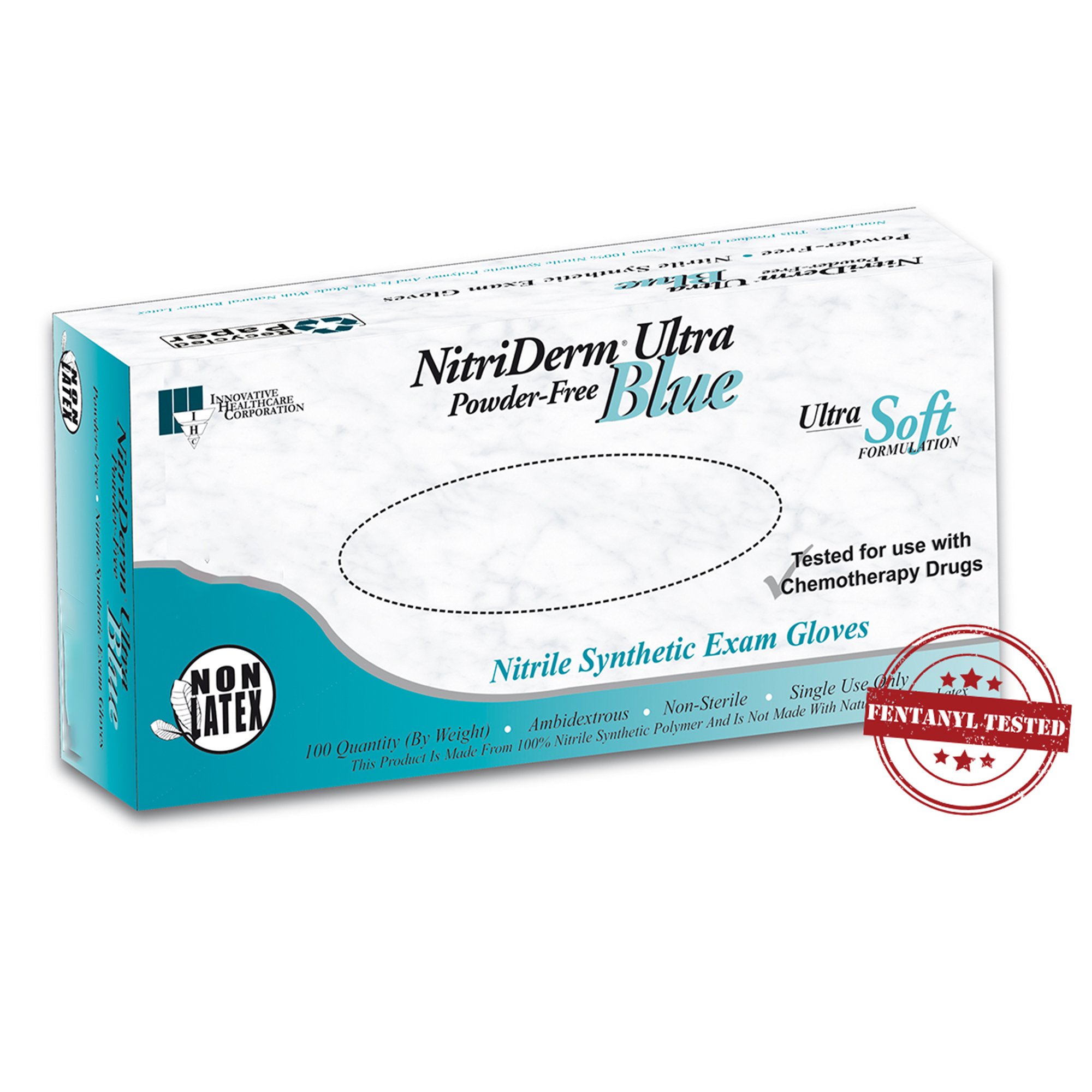 NitriDerm® Ultra Blue Exam Glove, Small, Light Blue - Image 2