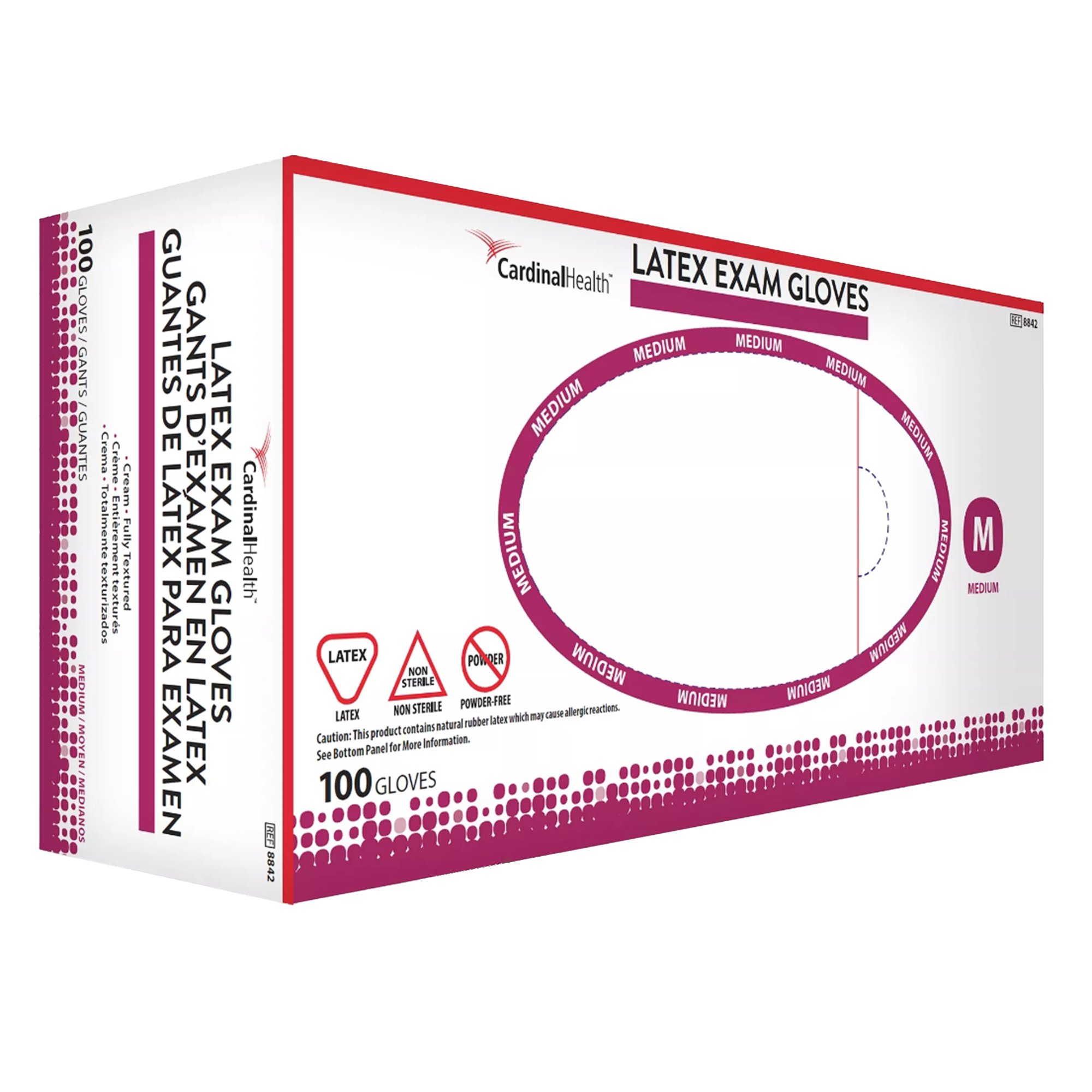 Positive Touch® Latex Exam Glove, Medium, Ivory - Image 2