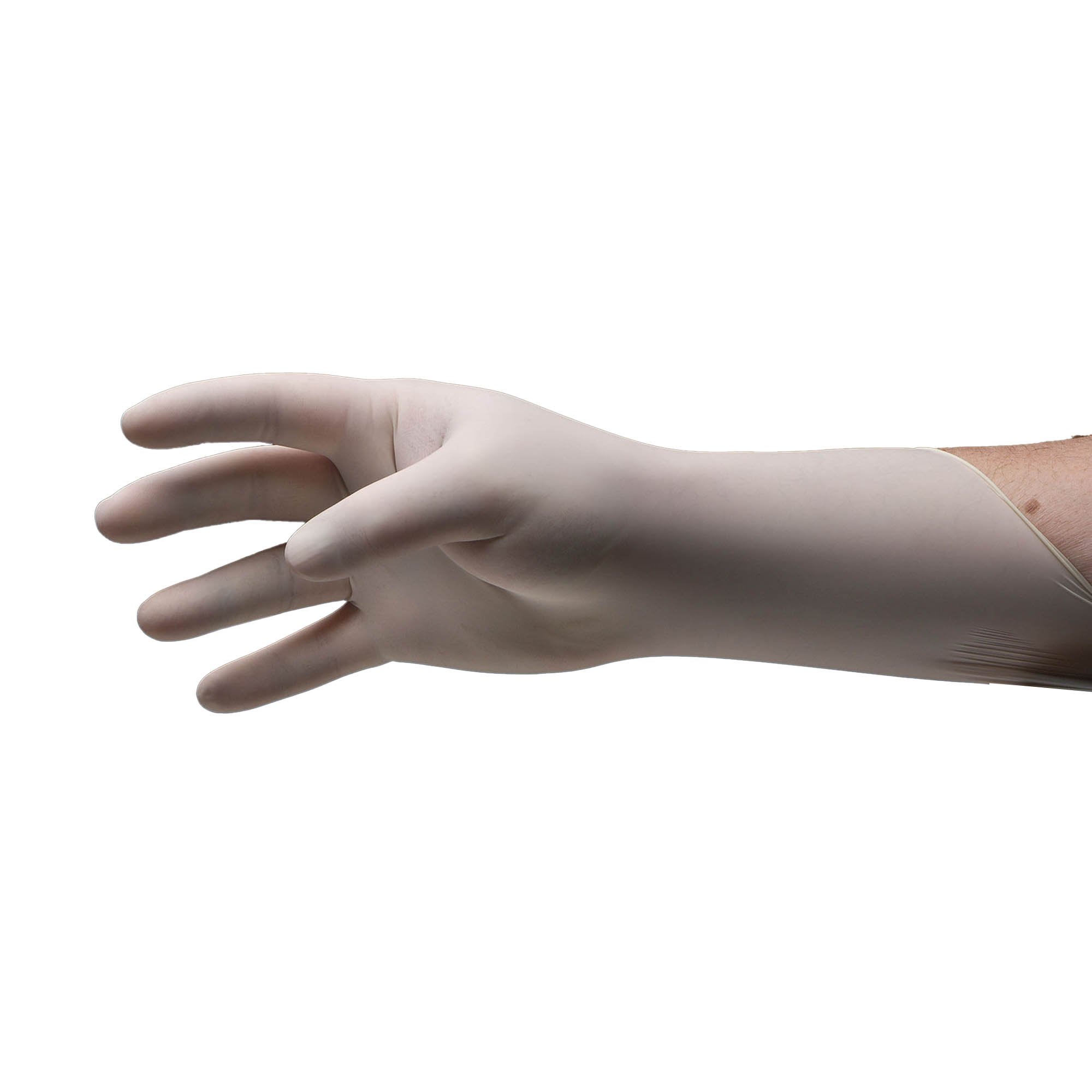 Pulse® 151 Series Latex Exam Glove, Small, White - Image 3