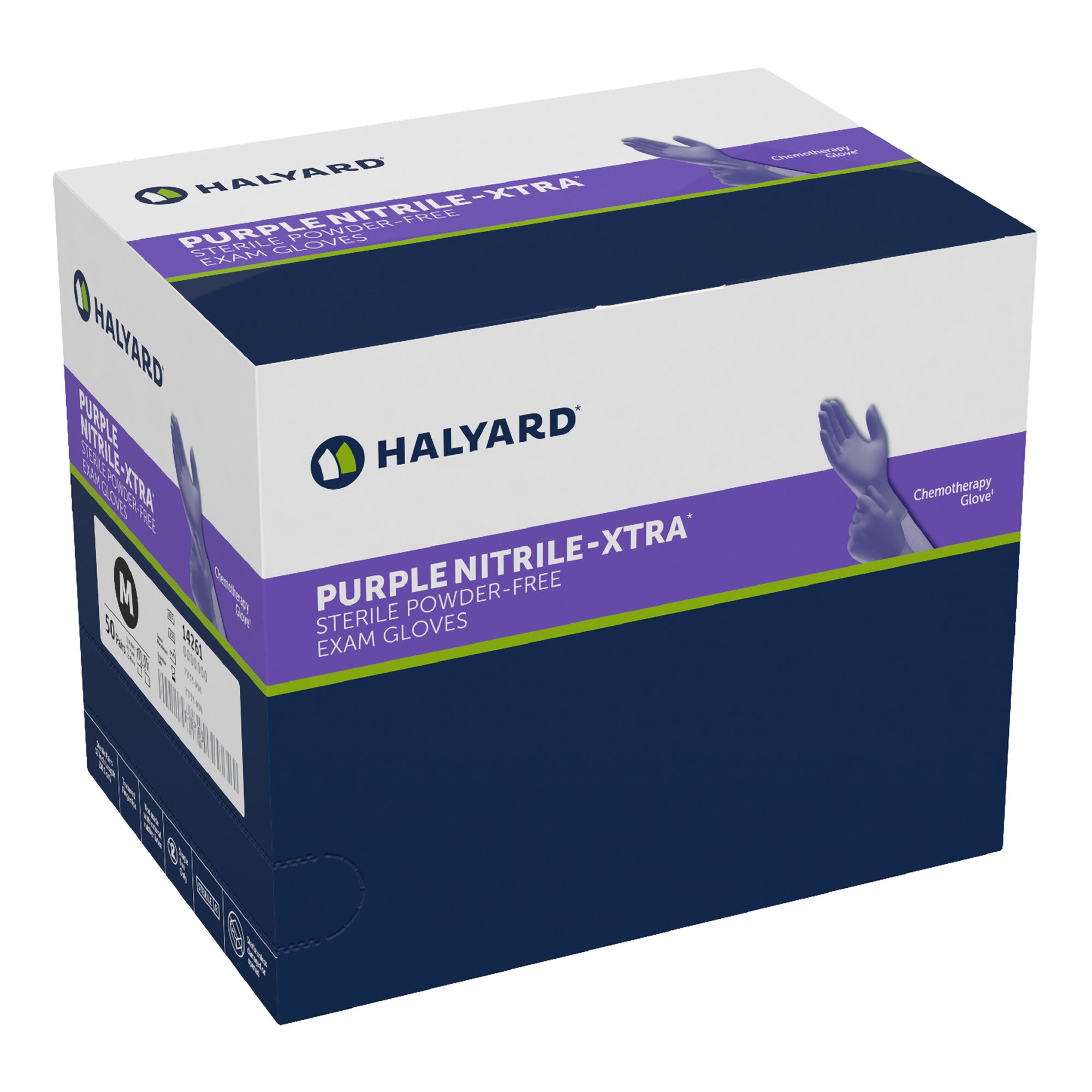 Purple Nitrile-Xtra™ Extended Cuff Length Exam Glove, Medium - Image 2
