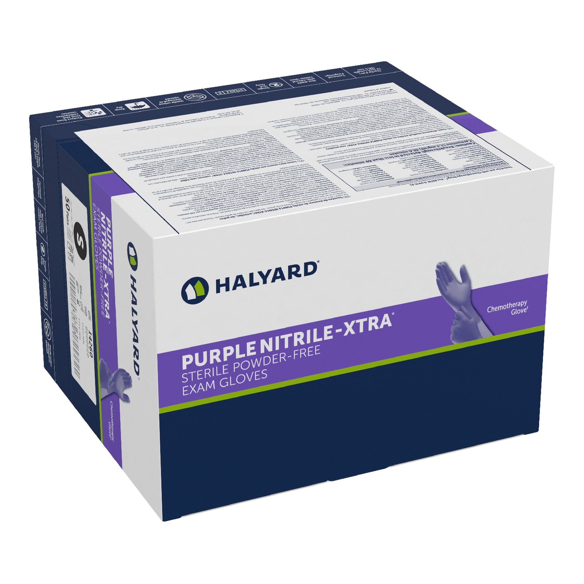 Purple Nitrile-Xtra™ Extended Cuff Length Exam Glove, Small - Image 3