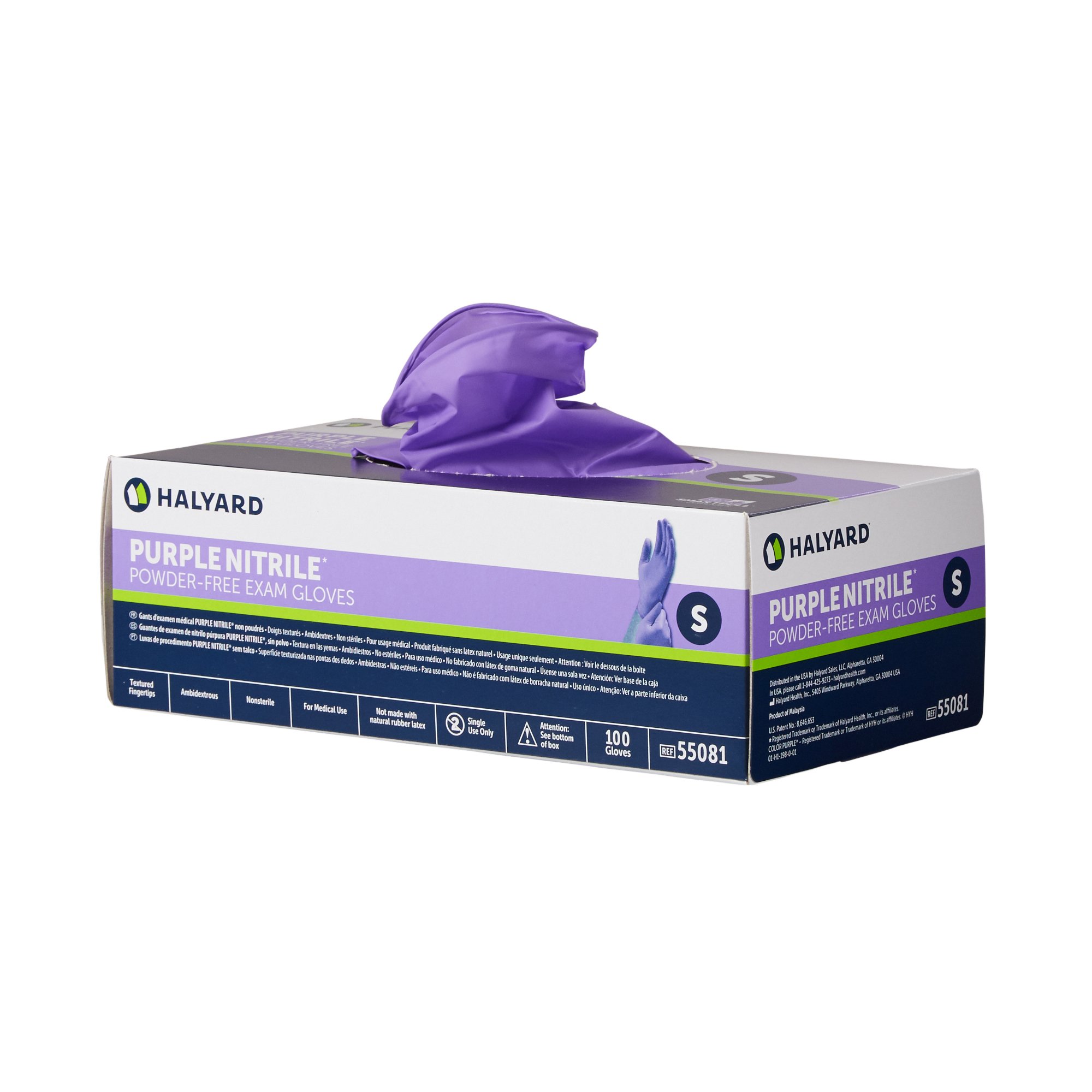 Purple Nitrile® Exam Glove, Small, Purple - Image 2