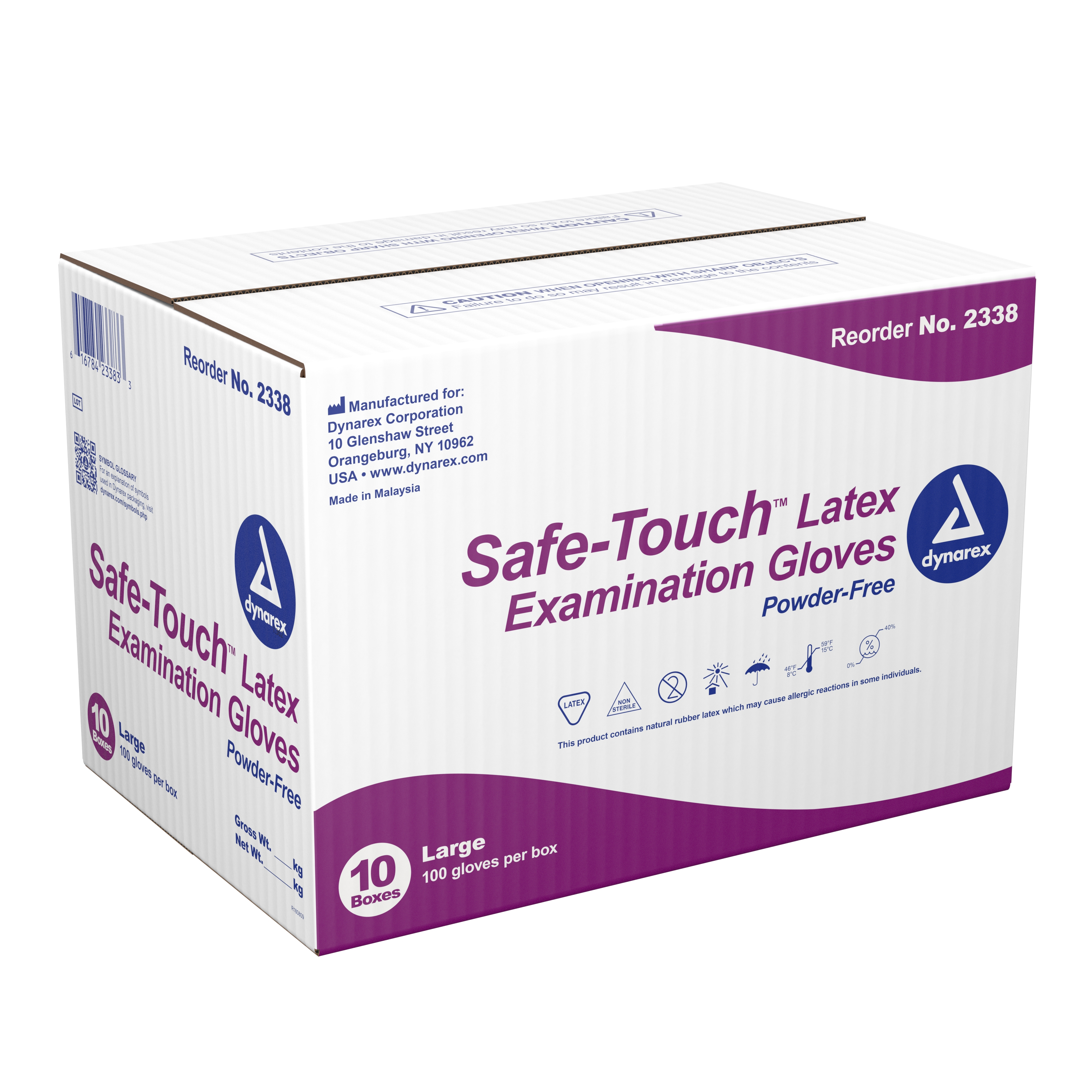 Safe-Touch™ Latex Exam Glove, Large, Ivory - Image 2