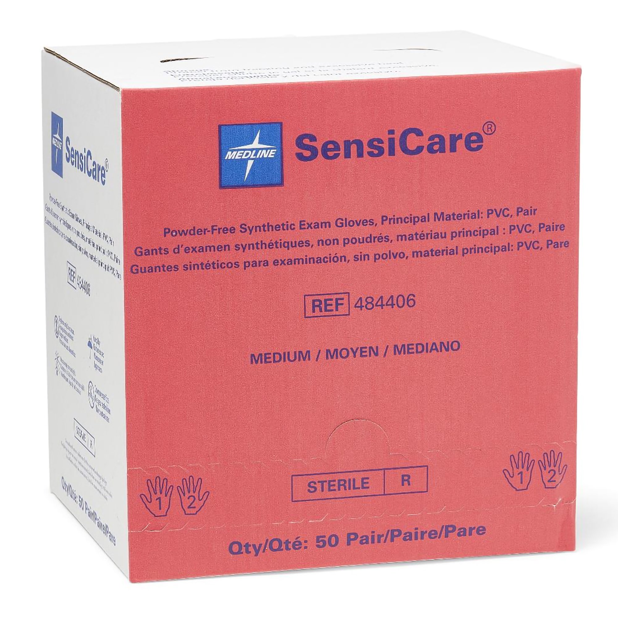 SensiCare® Stretch Vinyl Exam Glove, Medium, Beige - Image 4