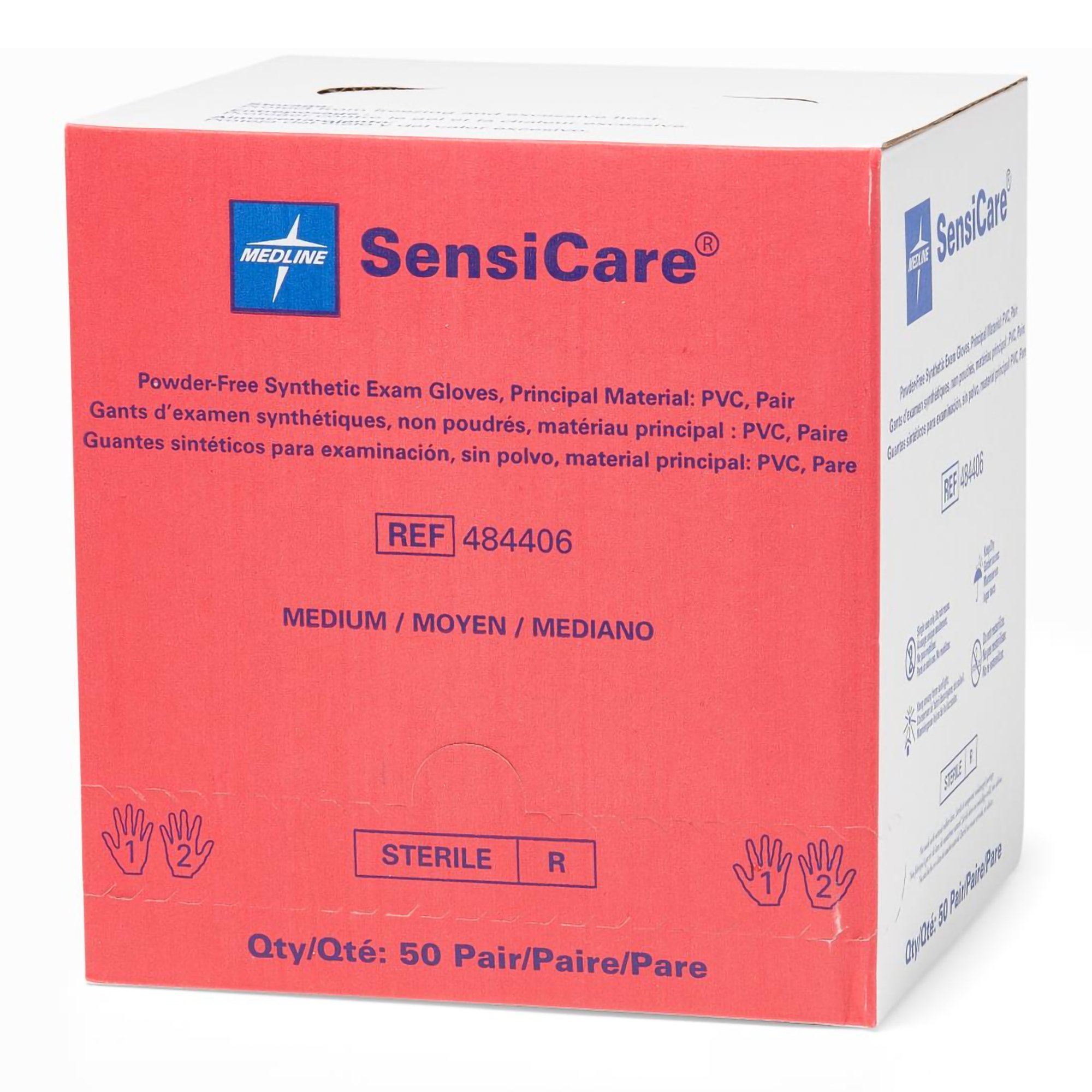 SensiCare® Stretch Vinyl Exam Glove, Medium, Beige - Image 5