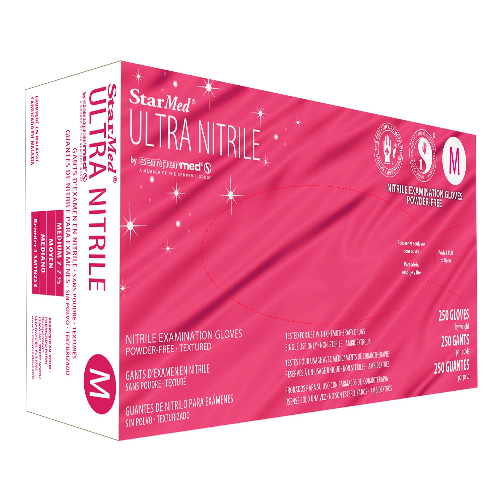 StarMed® Ultra Nitrile Exam Glove, Medium, Blue