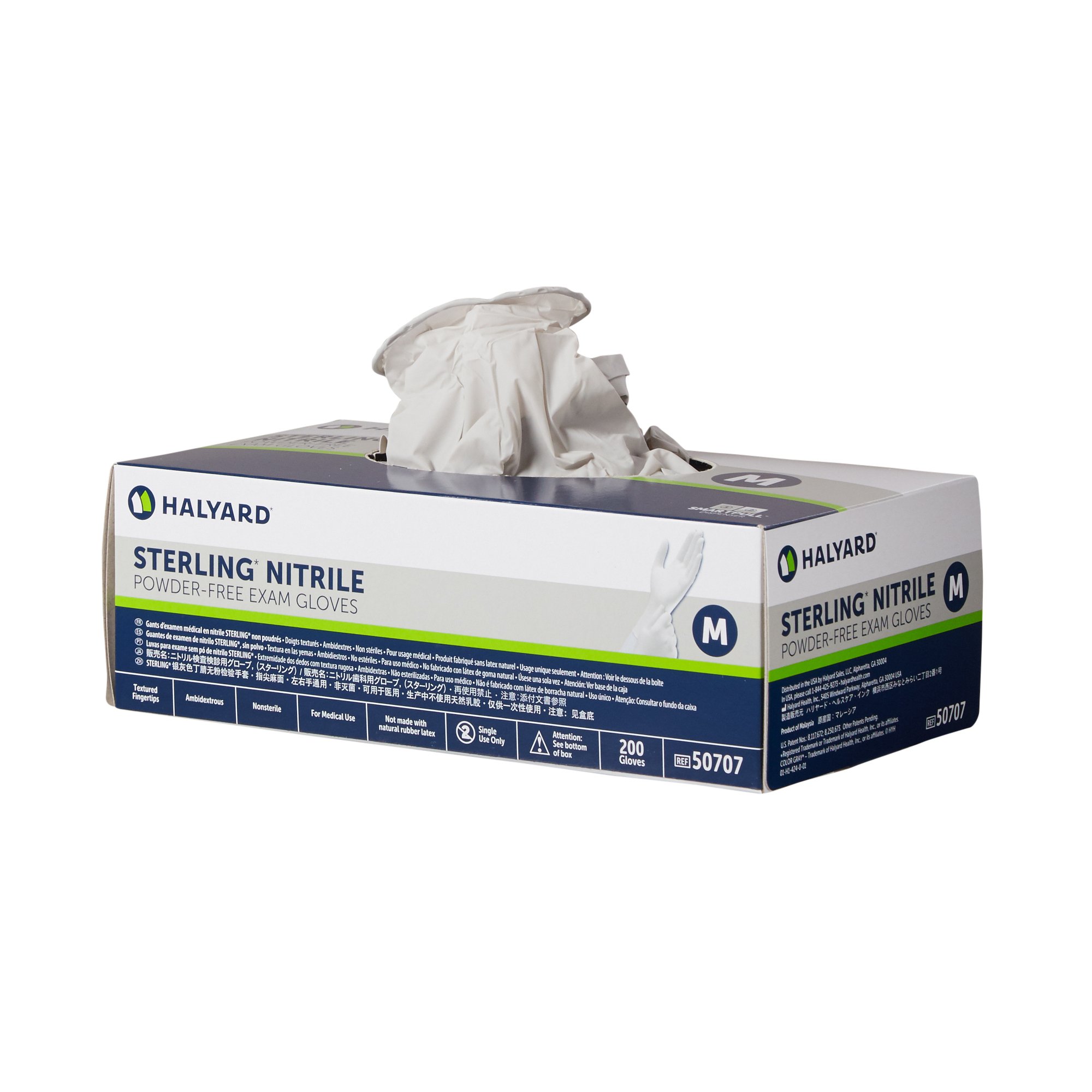 Sterling® Nitrile Exam Glove, Medium, Gray - Image 2