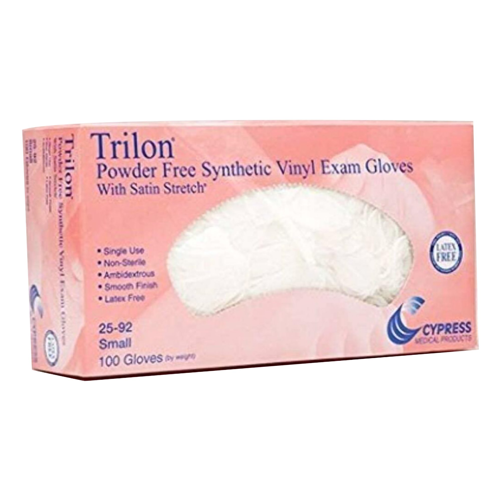Trilon® Vinyl Exam Glove, Small, Clear - Image 2