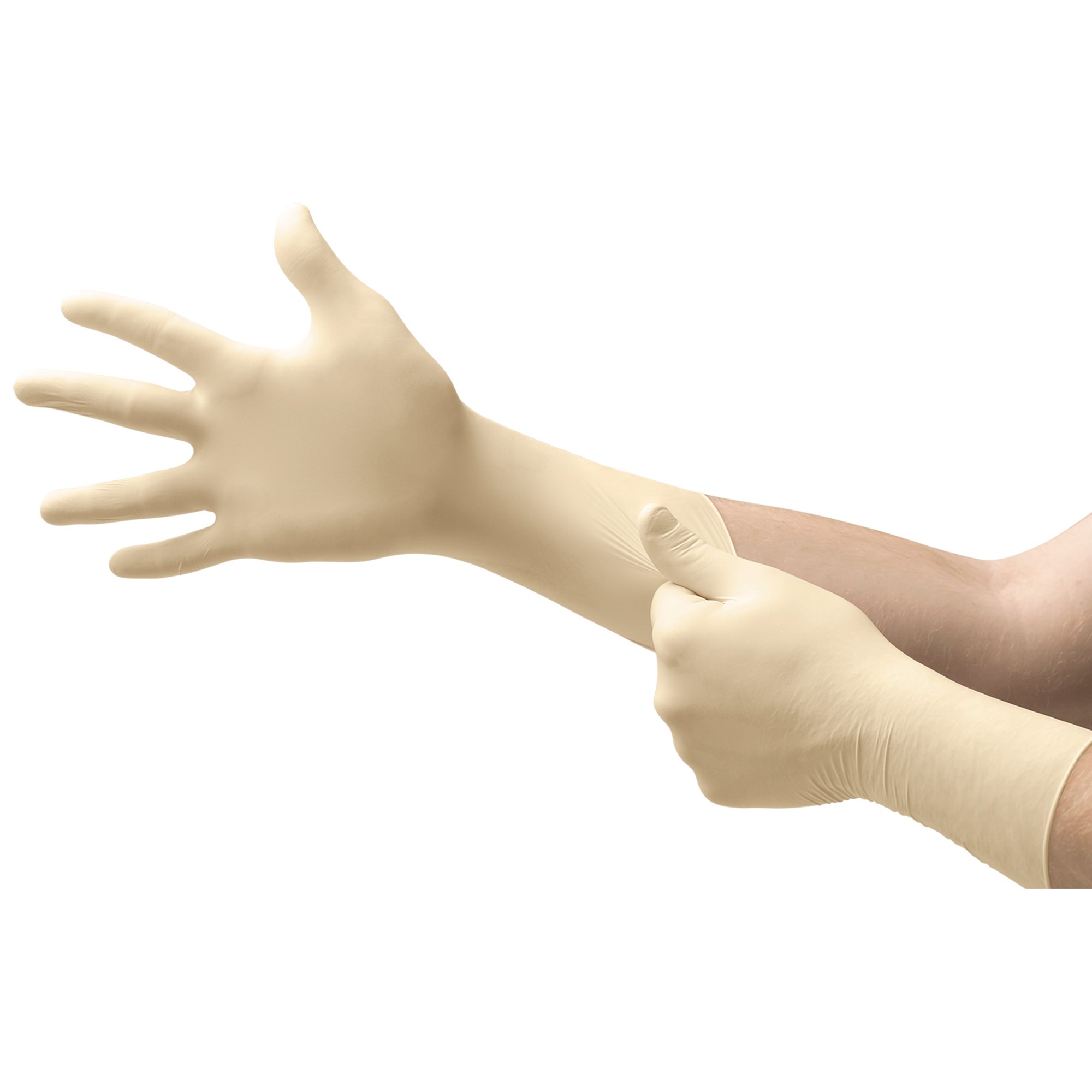 Ultra One® Latex Extended Cuff Length Exam Glove, Medium, White