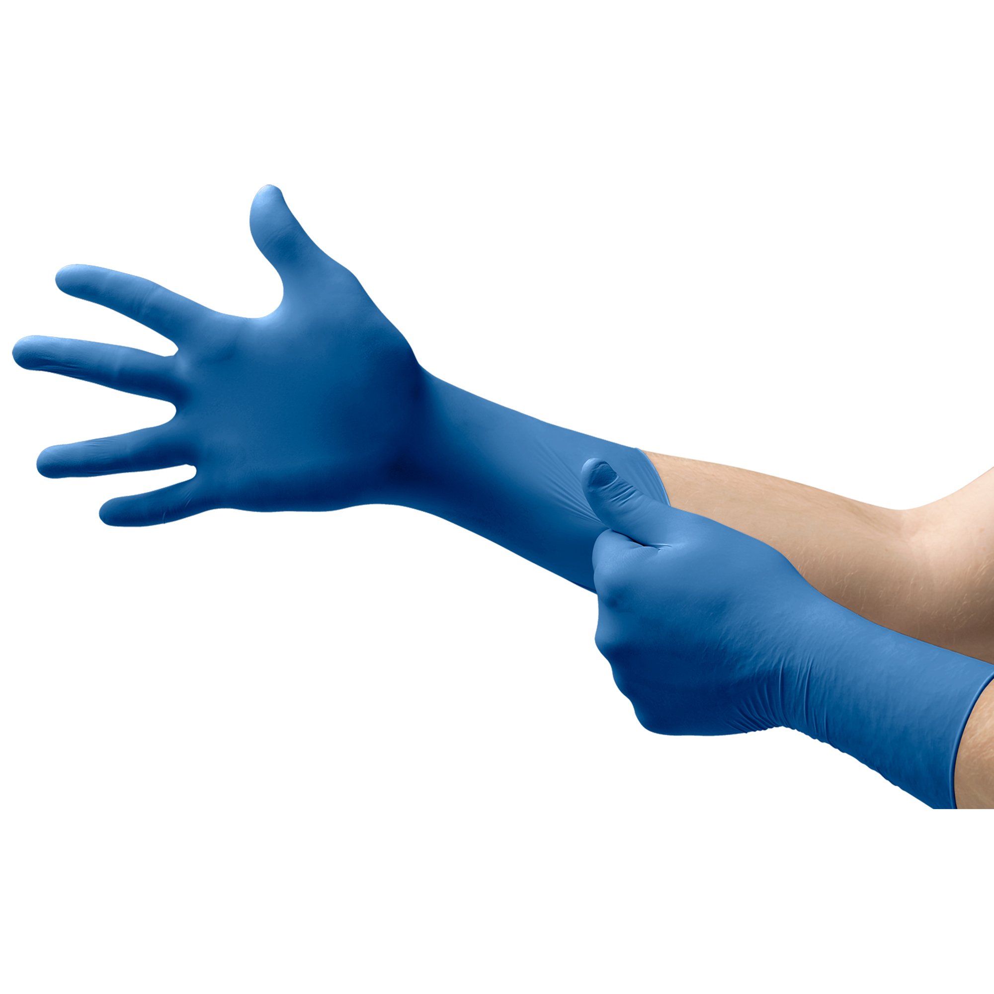 Ultrasense® EC Extended Cuff Length Exam Glove, Medium, Blue - Image 2